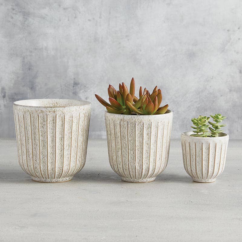 Pot with ridges - Medium