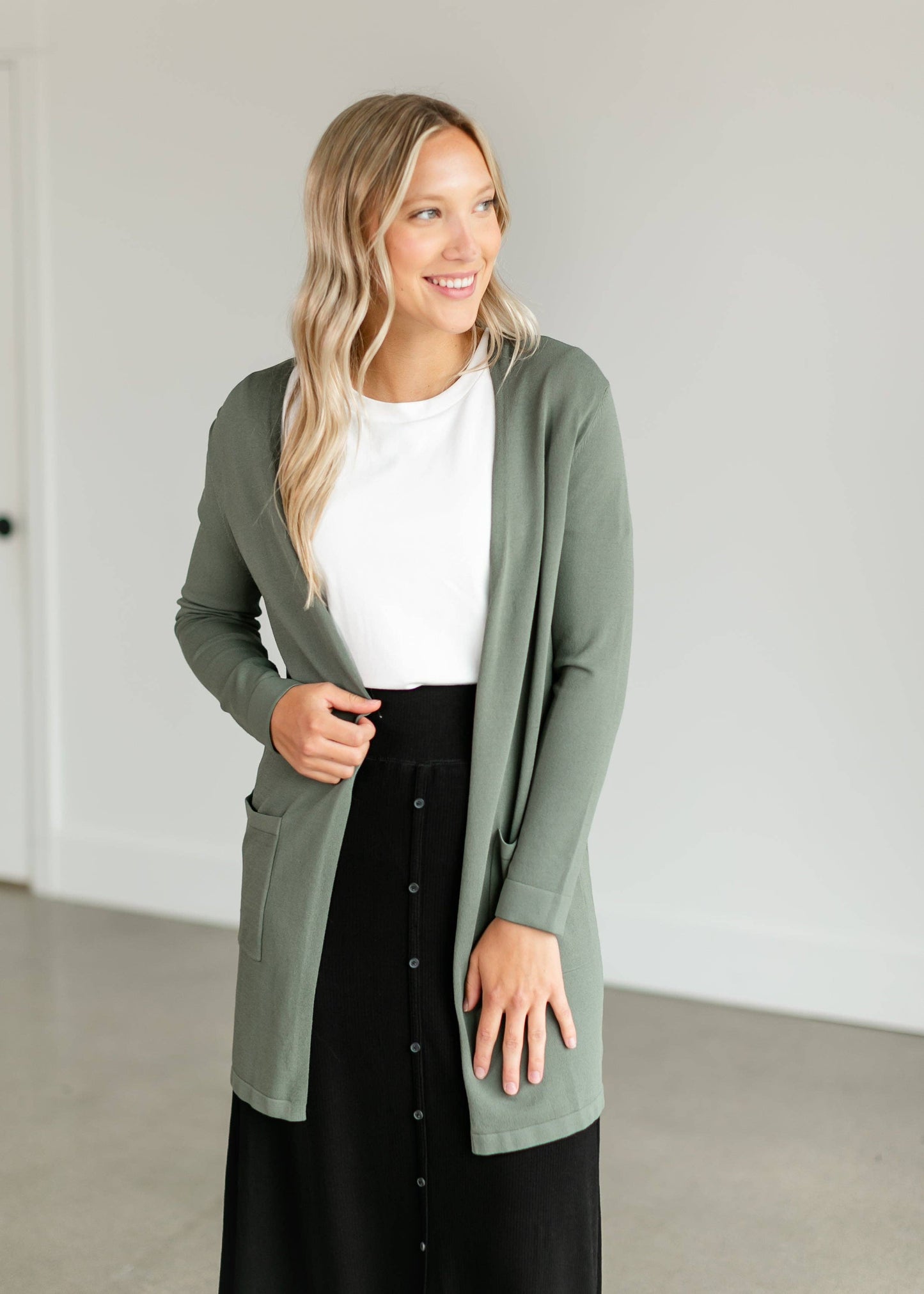 Cally Open Front Cardigan