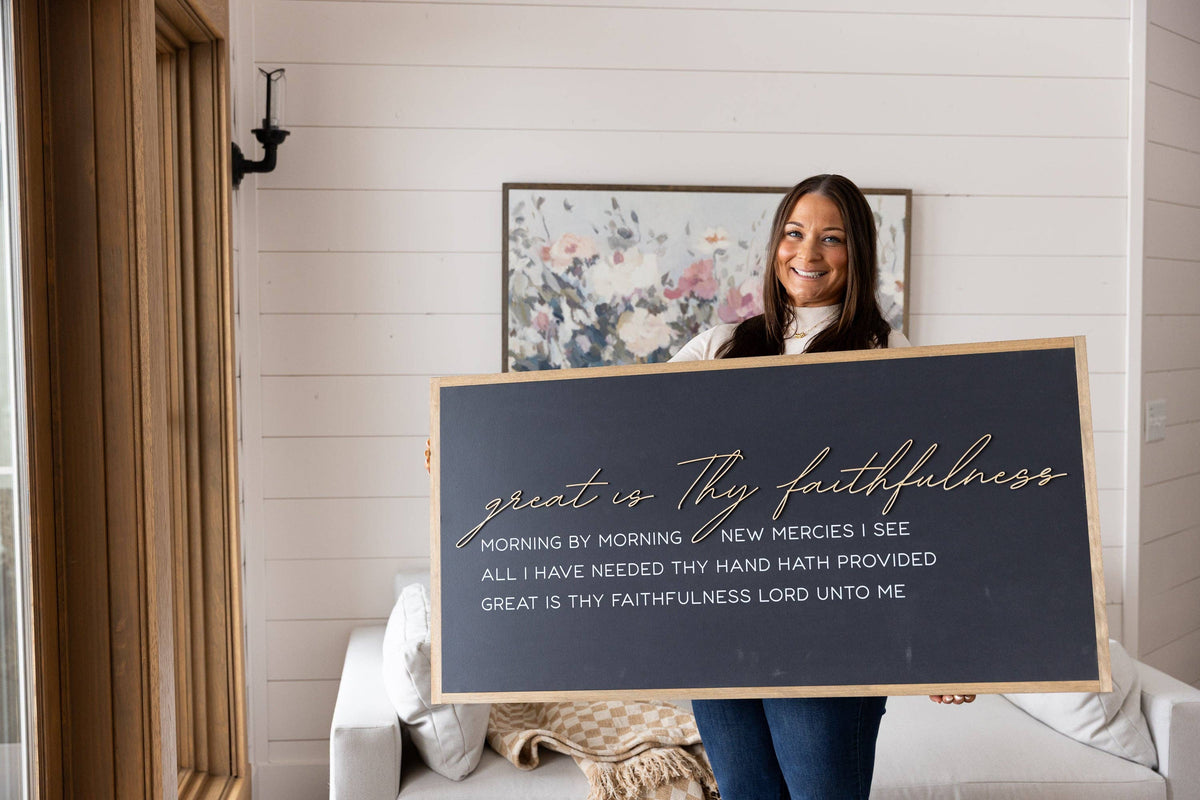 Great Is Thy Faithfulness | Wooden Cutout