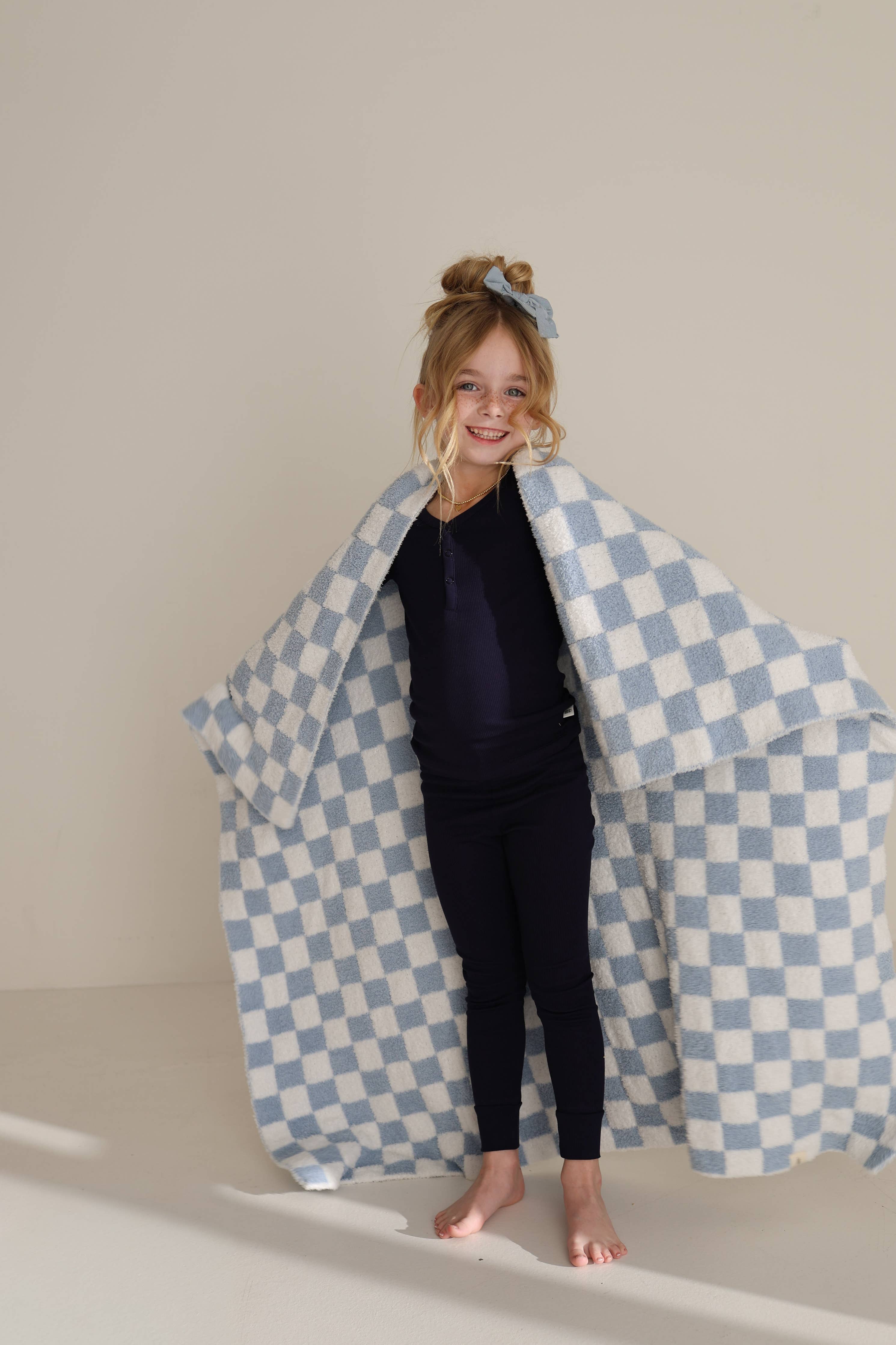 Bamboo Two Piece Pajamas | Blueberry Ribbed