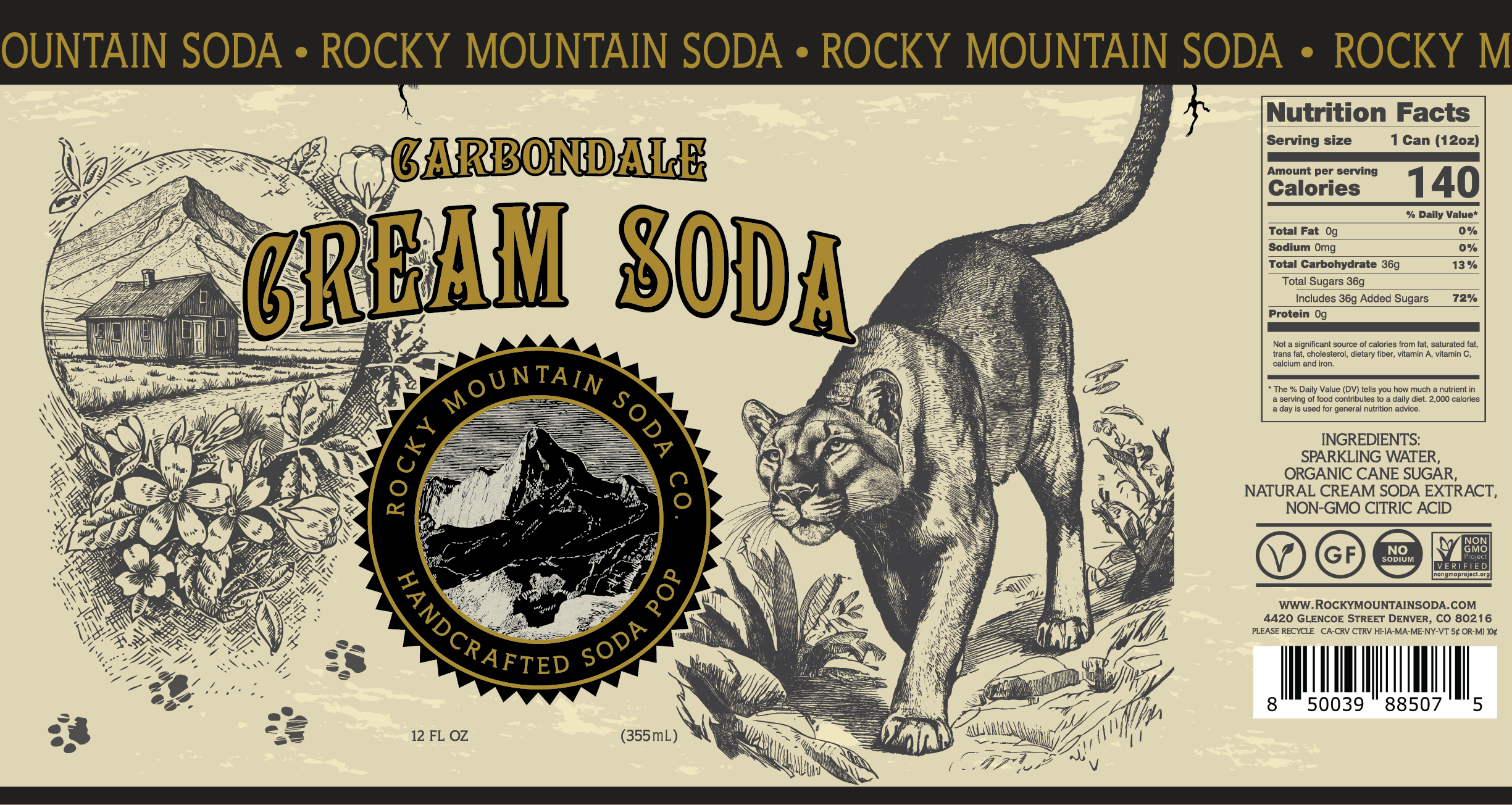 Carbondale Cream Soda Cans