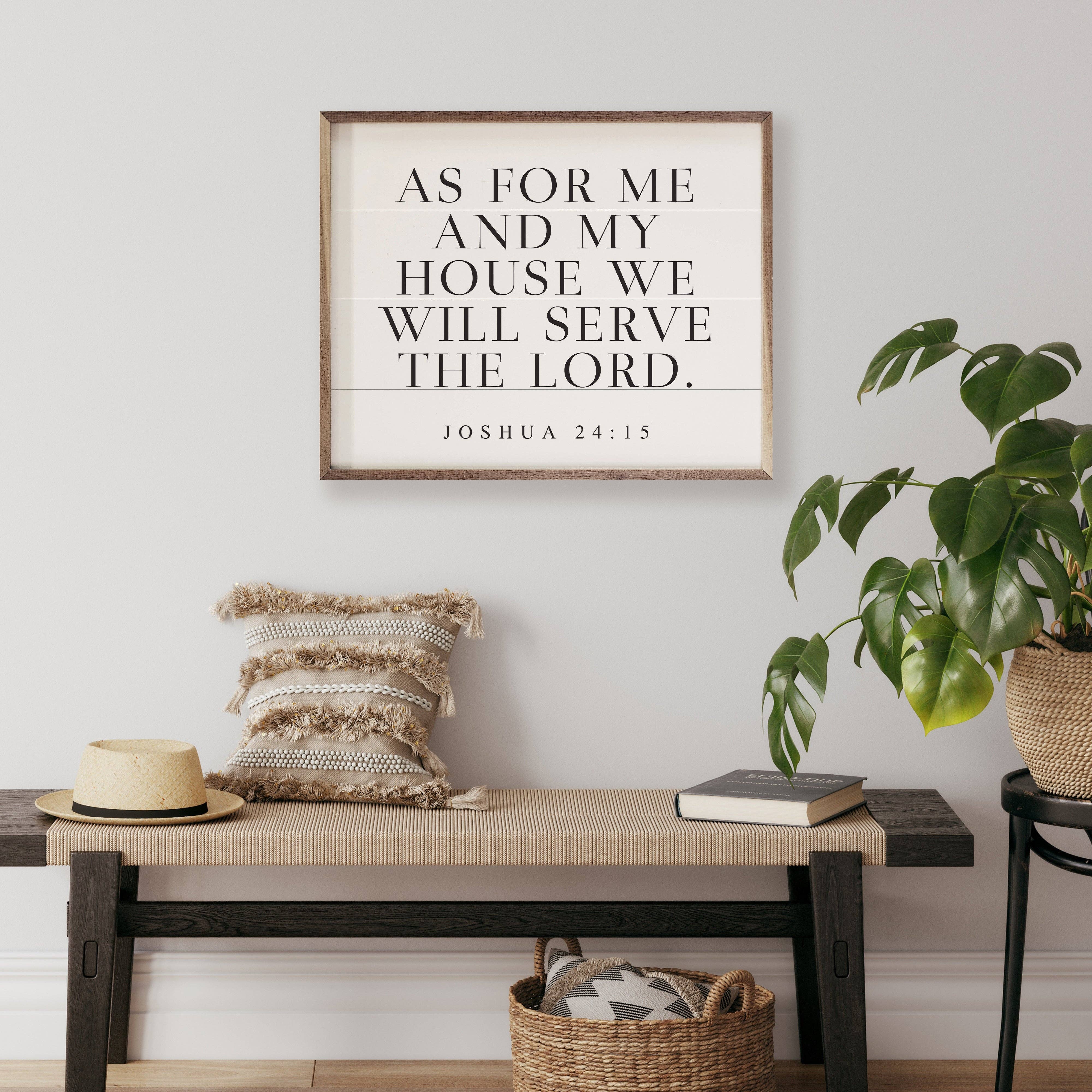 As For Me And My House Joshua 24 15 Horizontal White