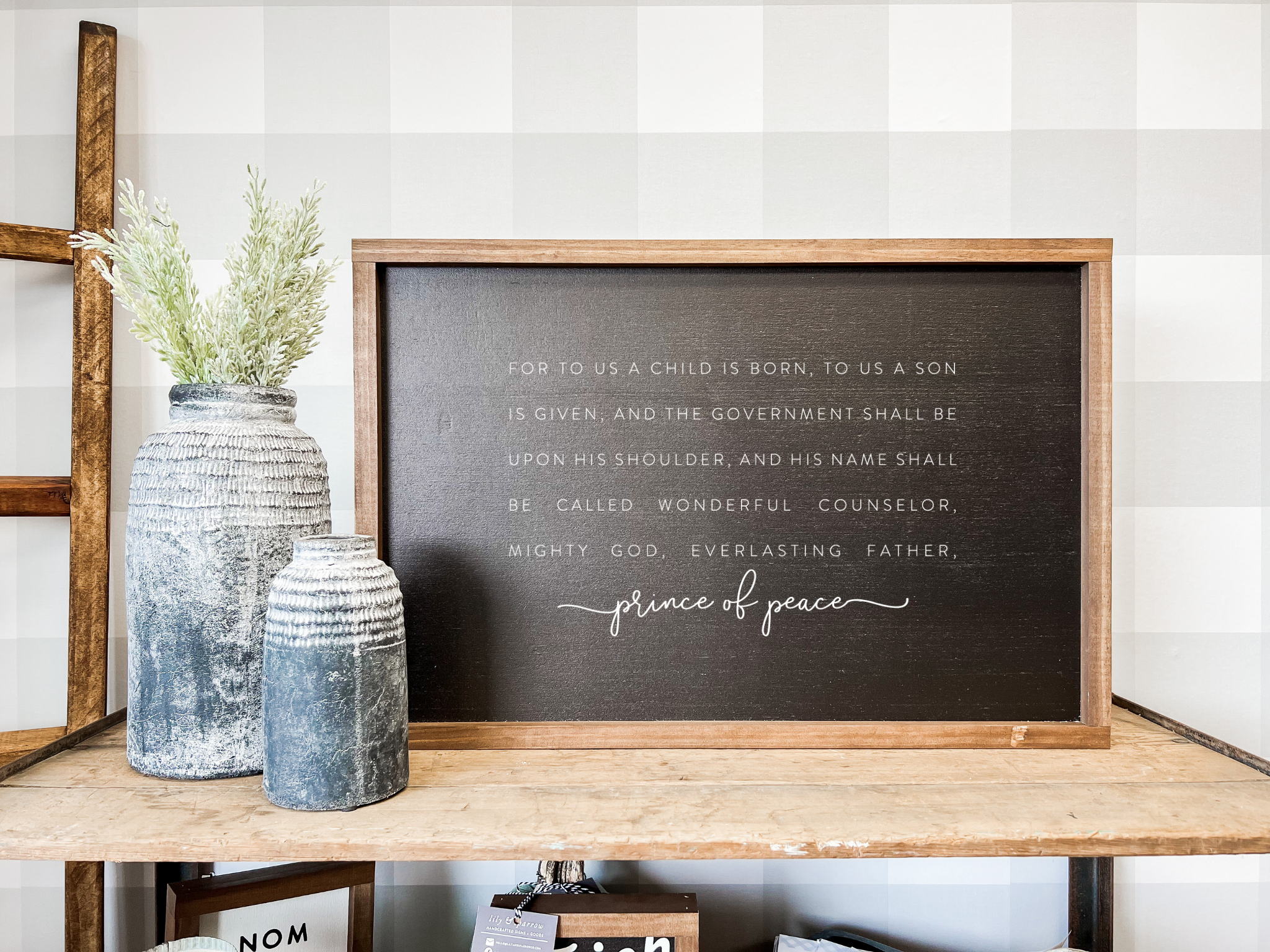 For To Us A Child Is Born | Christmas Home Decor