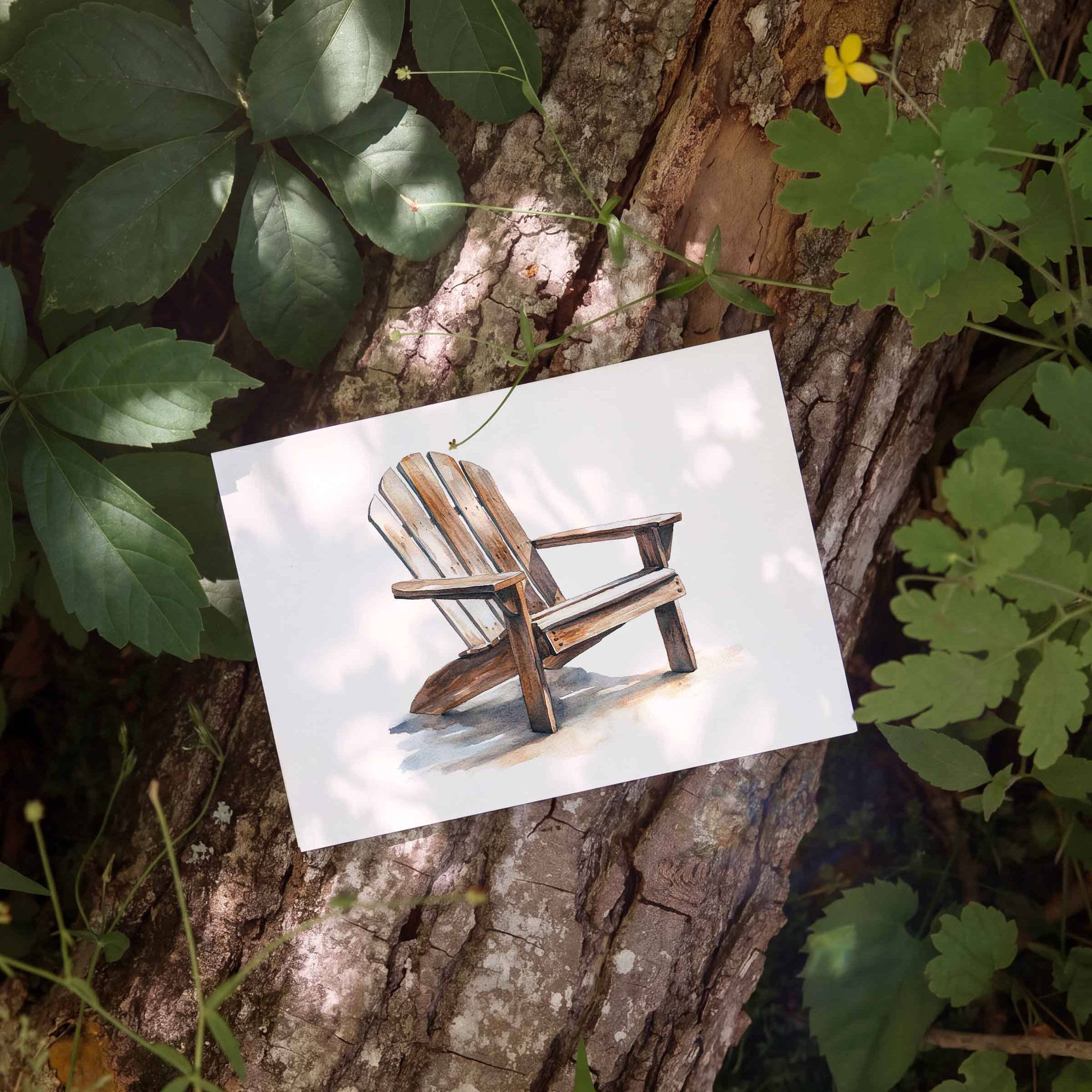 Adirondack Chair - Box of 6 Note Cards