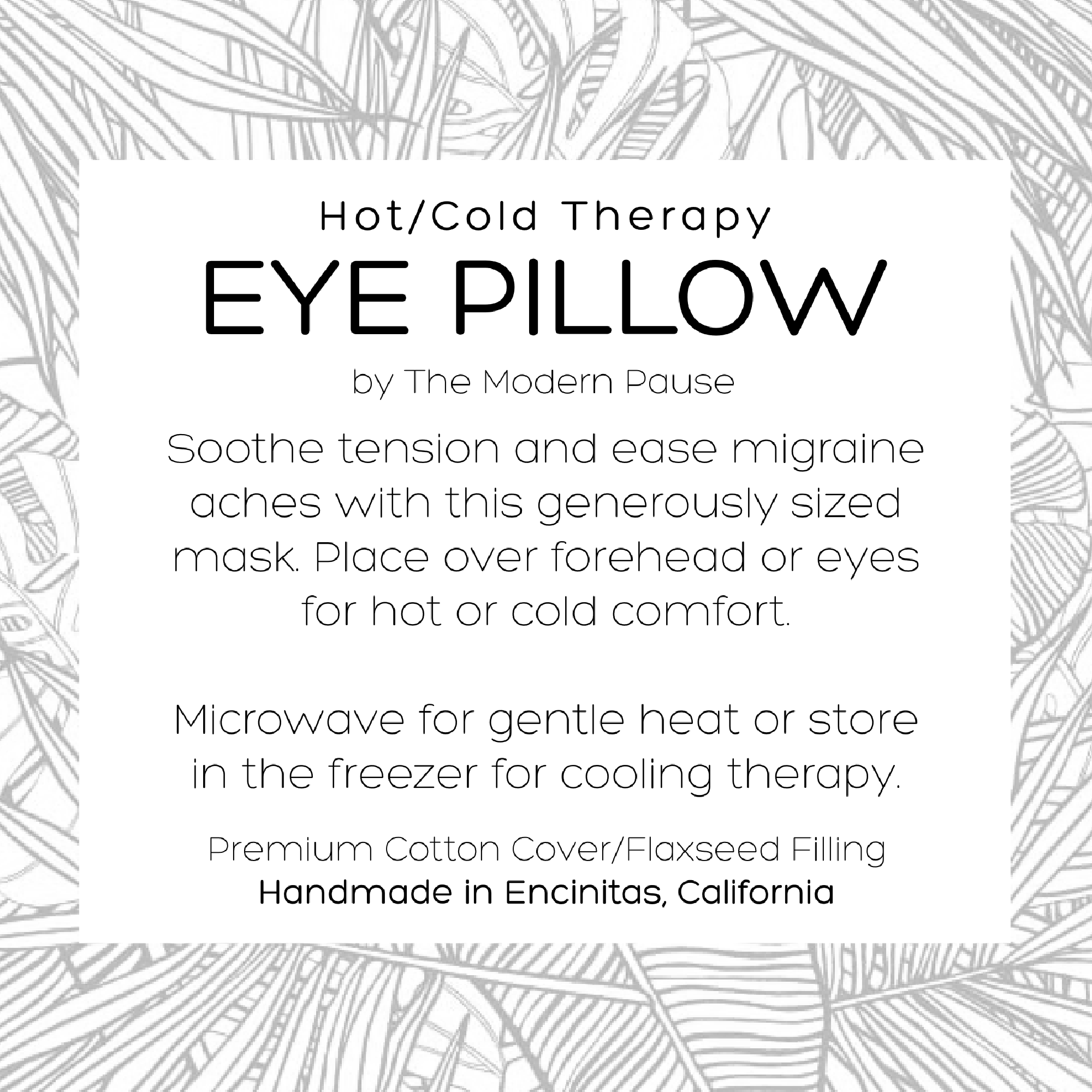 Eye Pillow - Trellis in Sage