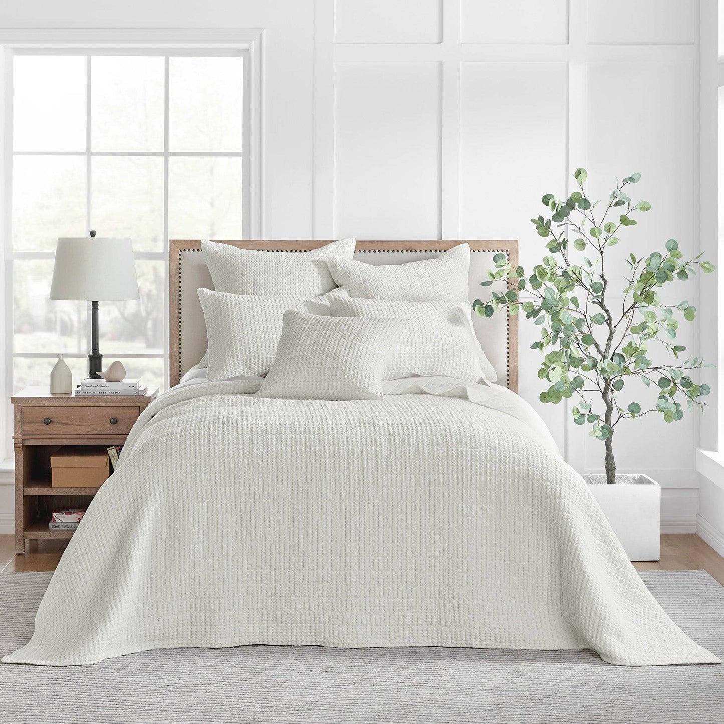 Mills Waffle Bedspread Set