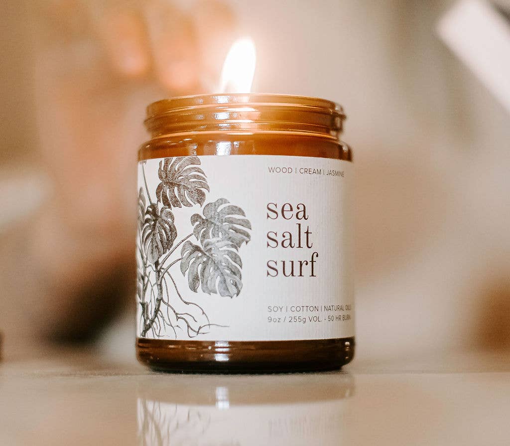 Natural Soy Candle - Sea Salt Surf - 9 oz