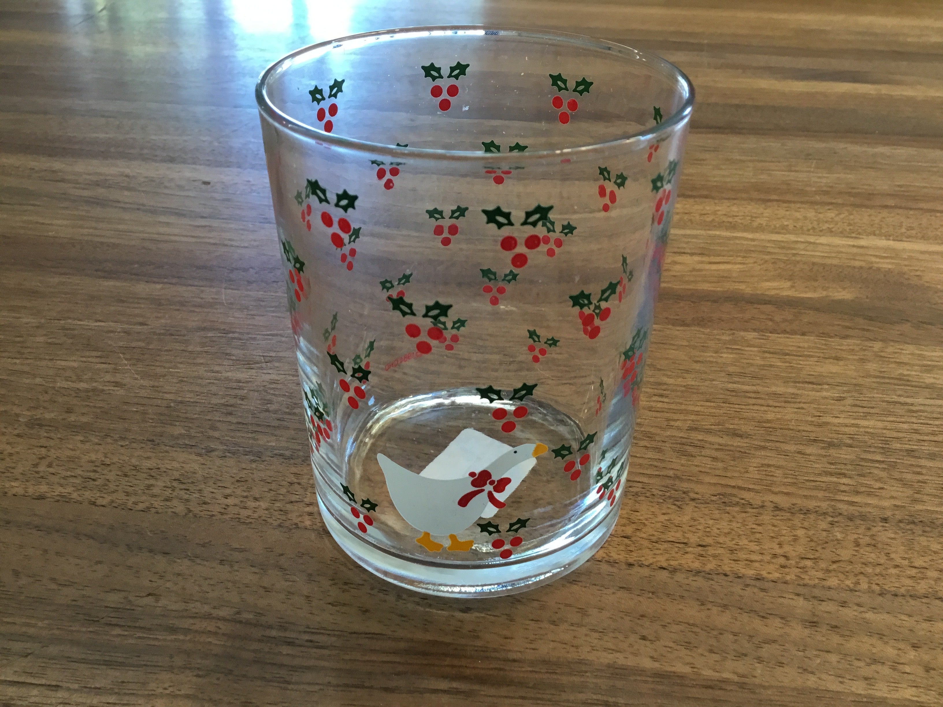 Holly Berry Christmas Goose Tumbler