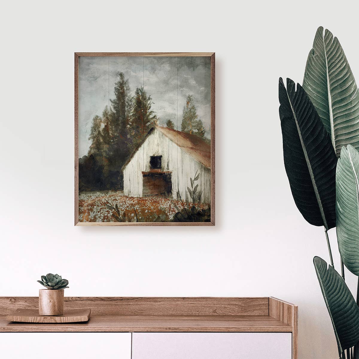 White Shed In Valley By Nina Blue