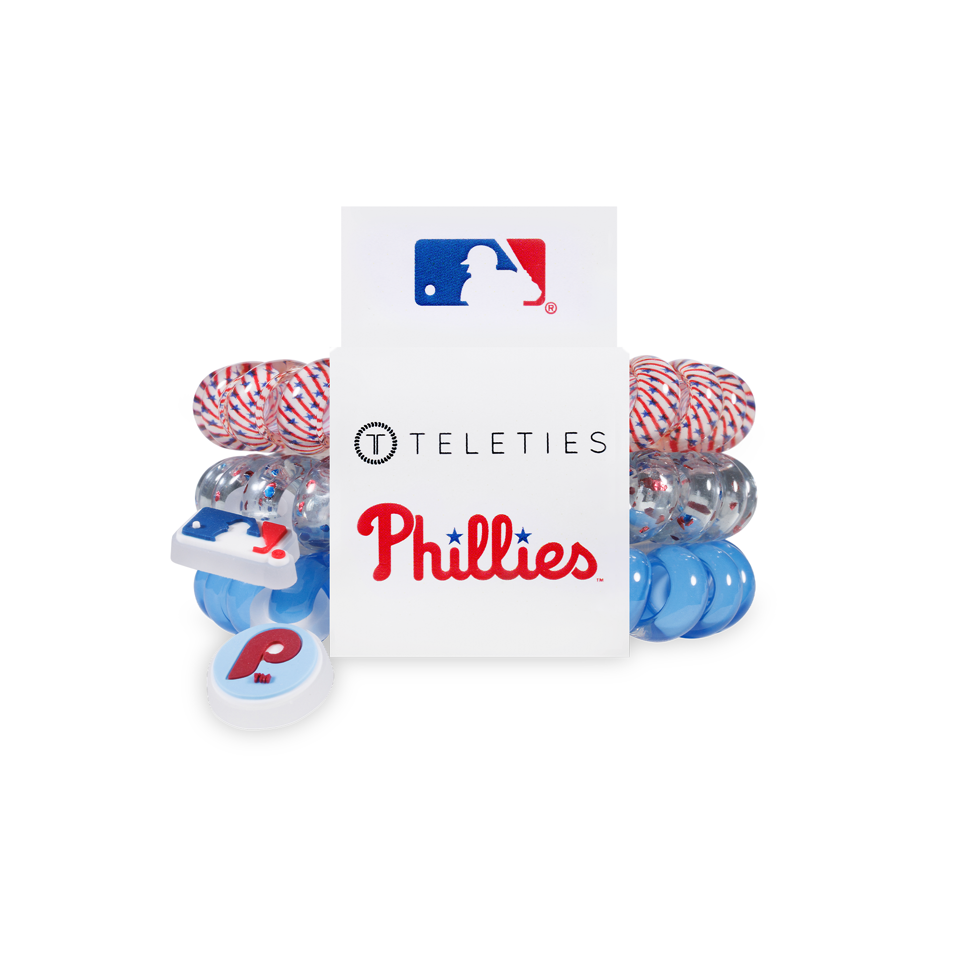 Spiral Hair Coils | Large | Philadelphia Phillies Hair Ties