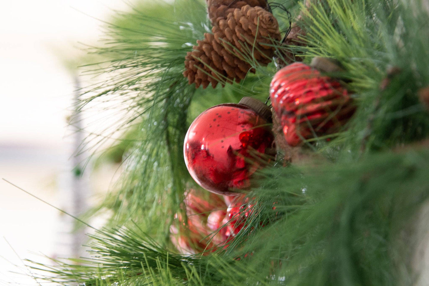 Garland - Red Mercury Glass Ornament