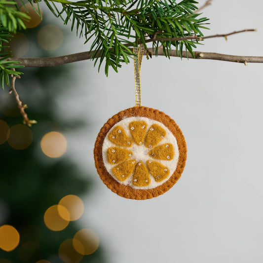 Felt Orange Slice Ornament