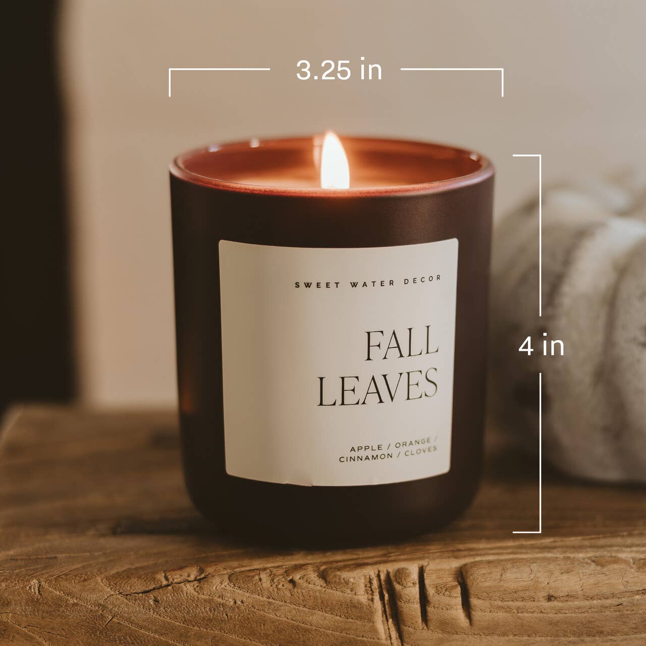 Driftwood and Mahogany 15 oz Candle, Matte Jar
