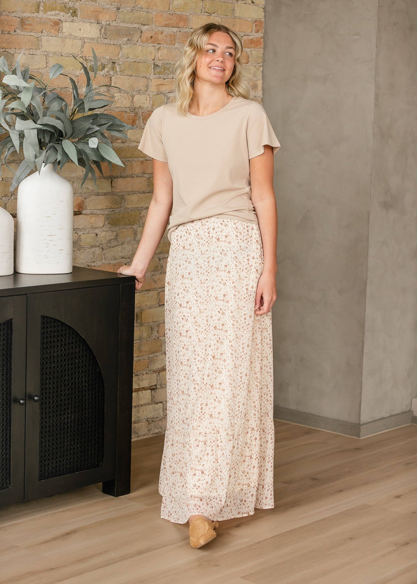 Havyn Floral Lined Maxi Skirt