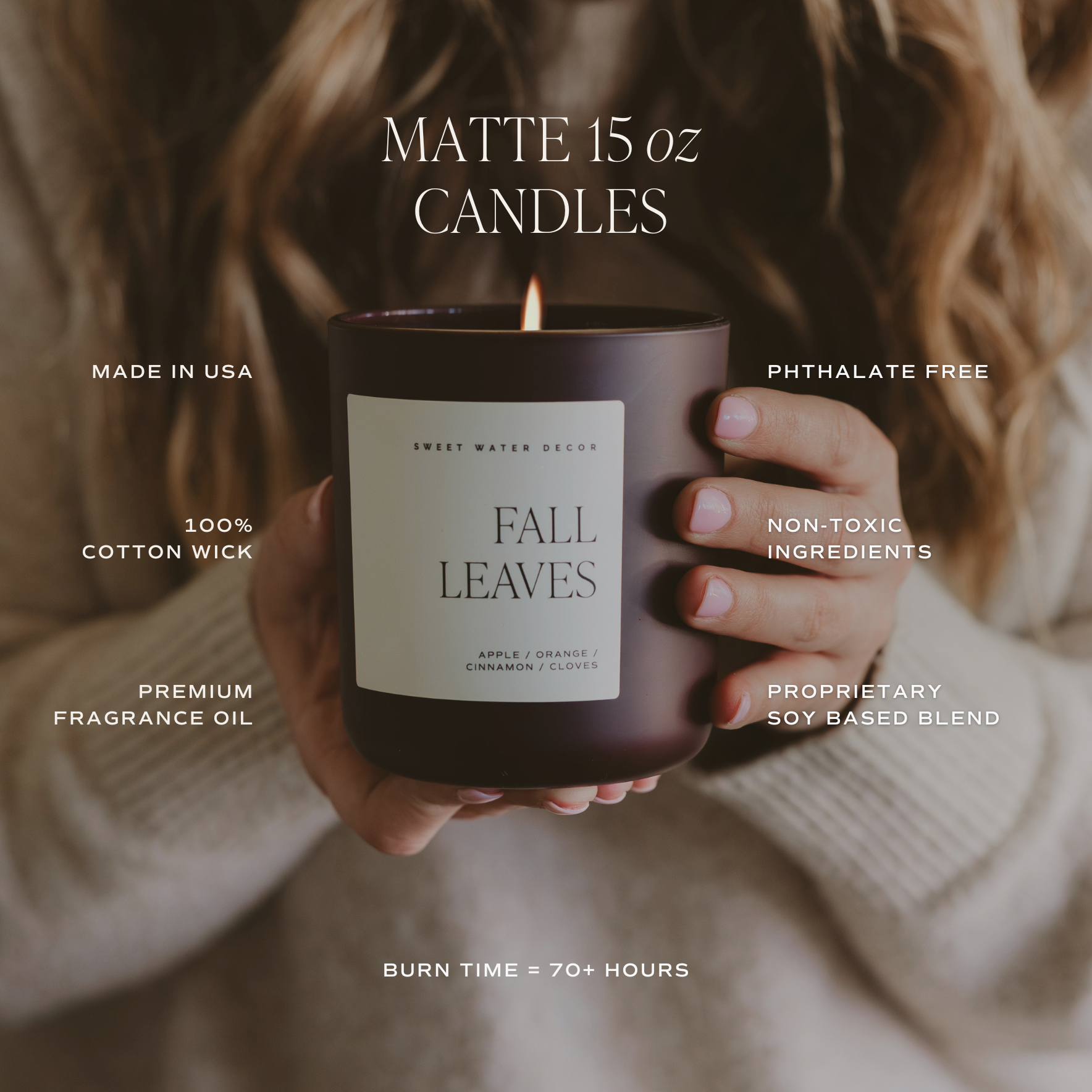 Driftwood and Mahogany 15 oz Candle, Matte Jar
