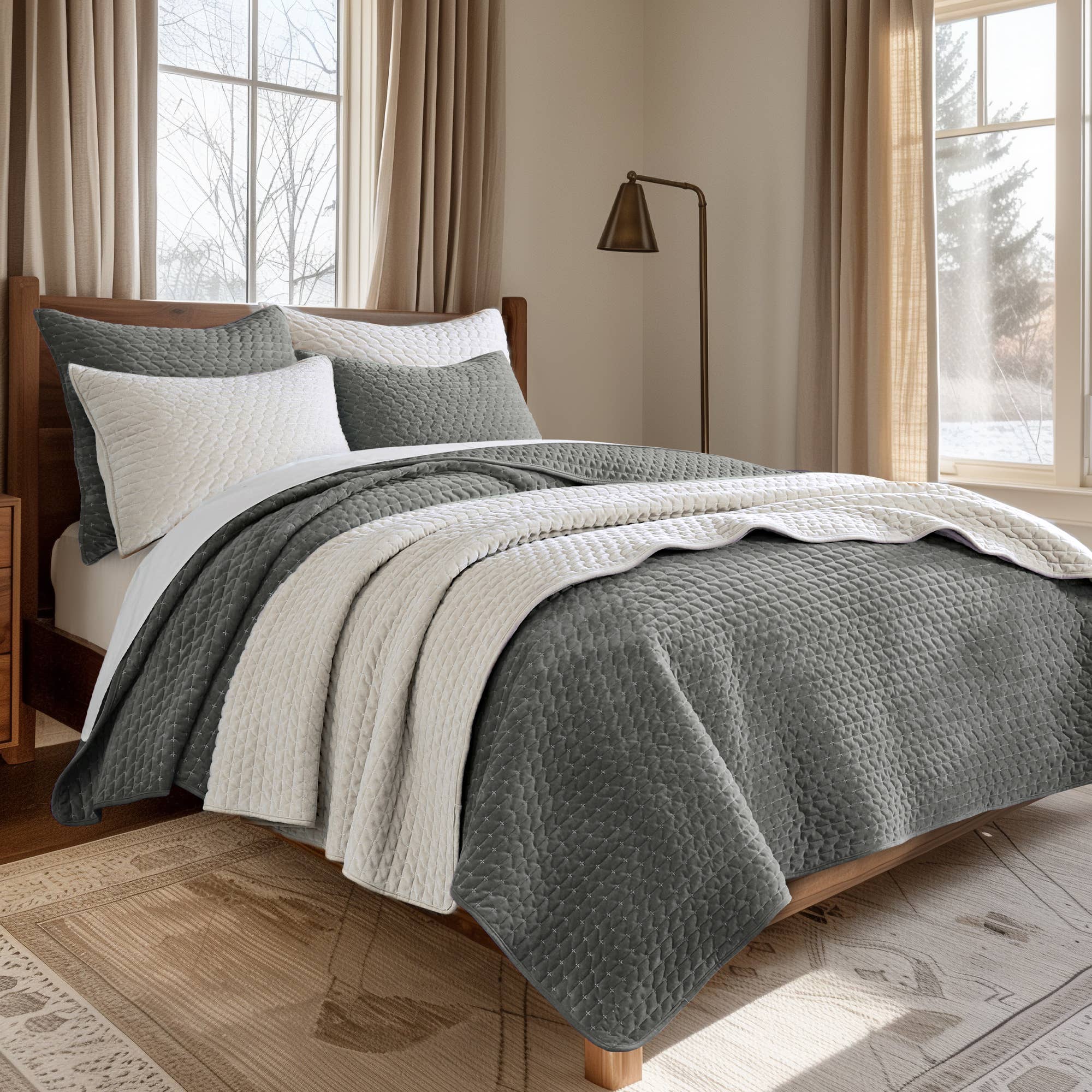 Velvet Stitch Quilt Set