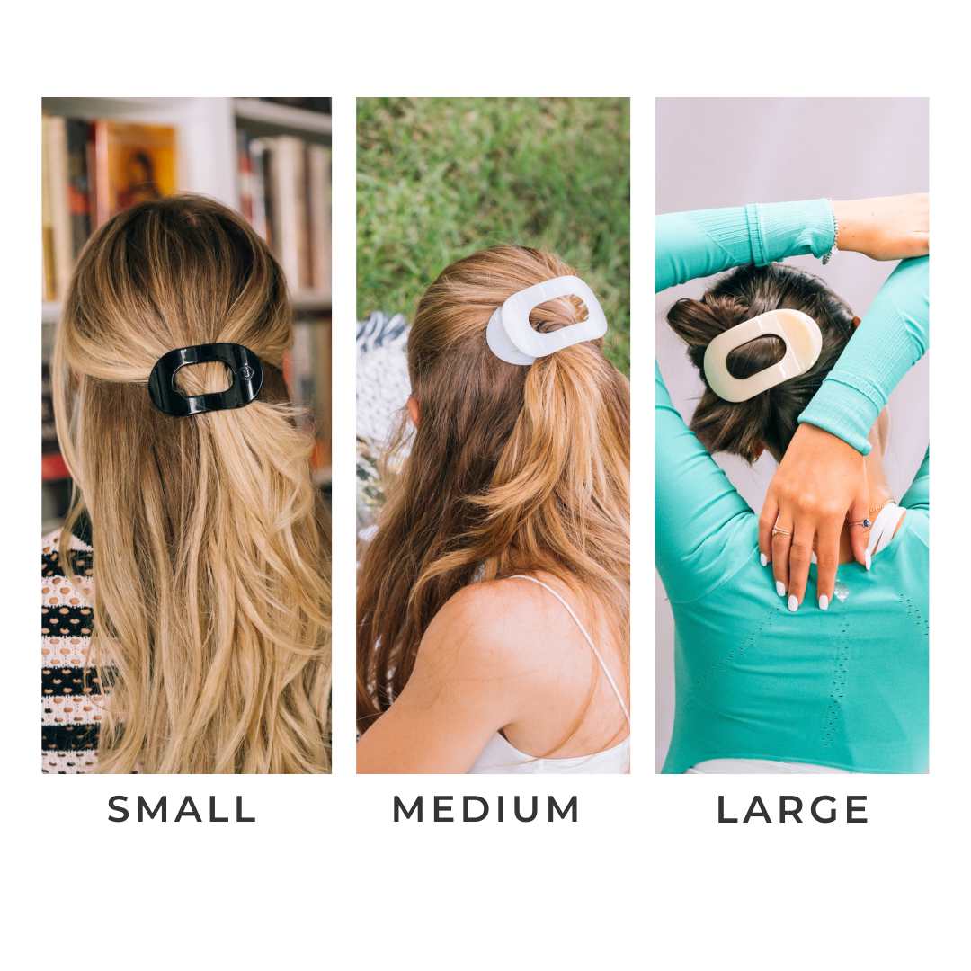 Round Flat Hair Clip | Small | Jet Black