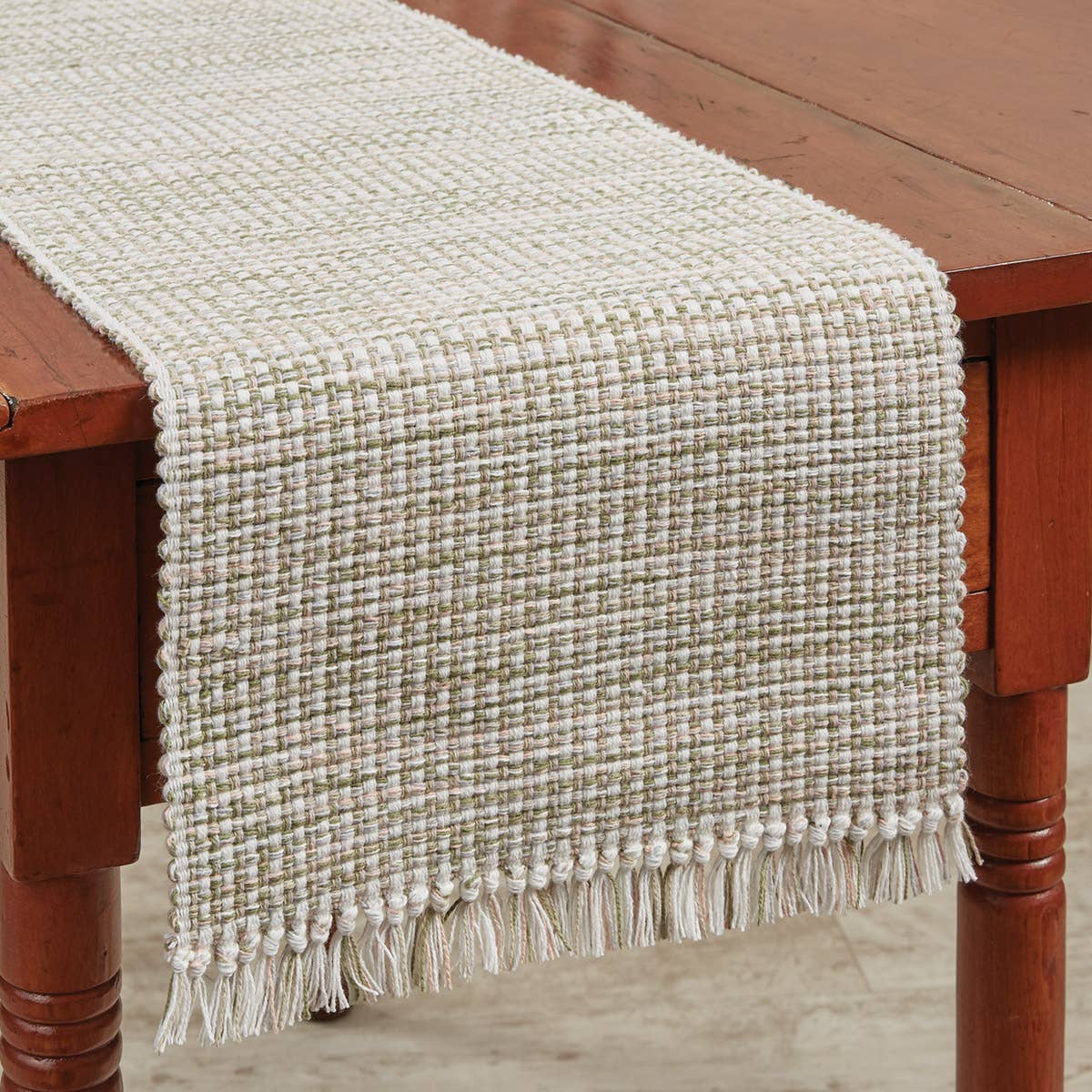 Basket Weave Table Runner 54" L -  Meadow