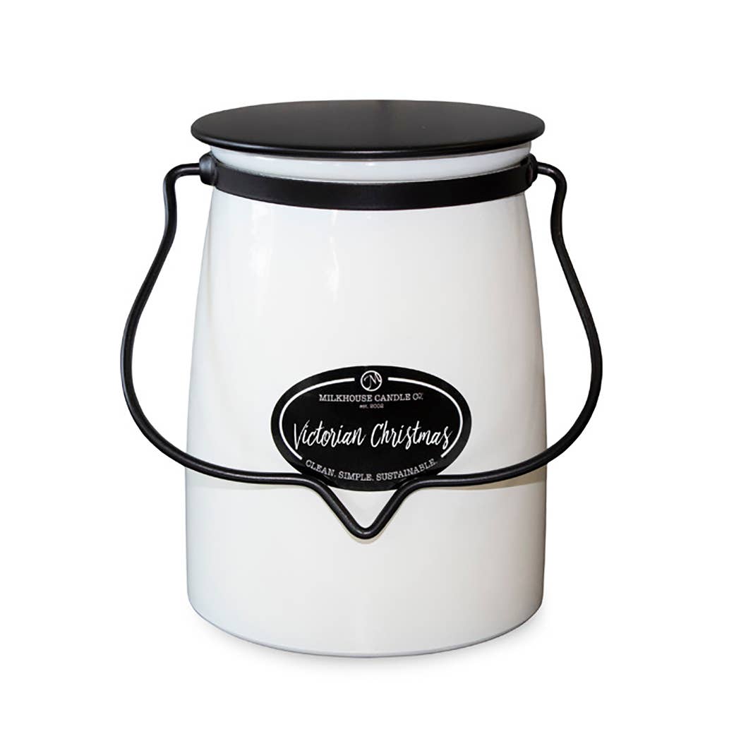 22 oz Butter Jar Candle: Victorian Christmas