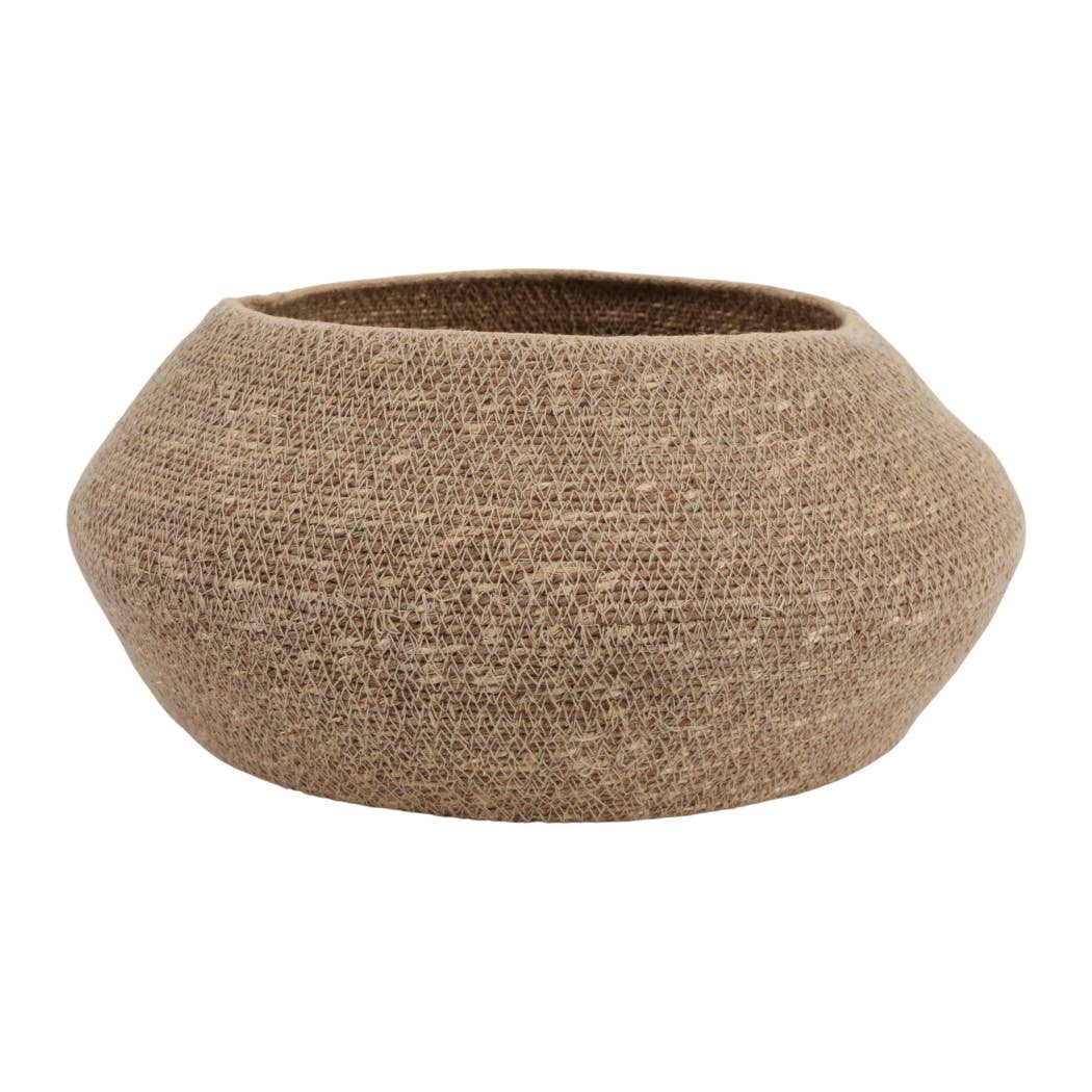 Decorative Basket - Brown Woven Jute, 15 in.