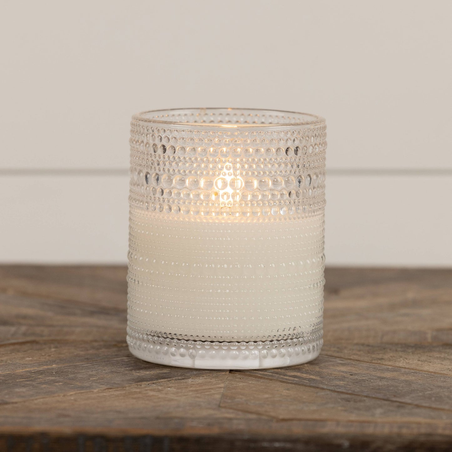 5" DOTTED GLASS 3D FLAME CANDLE