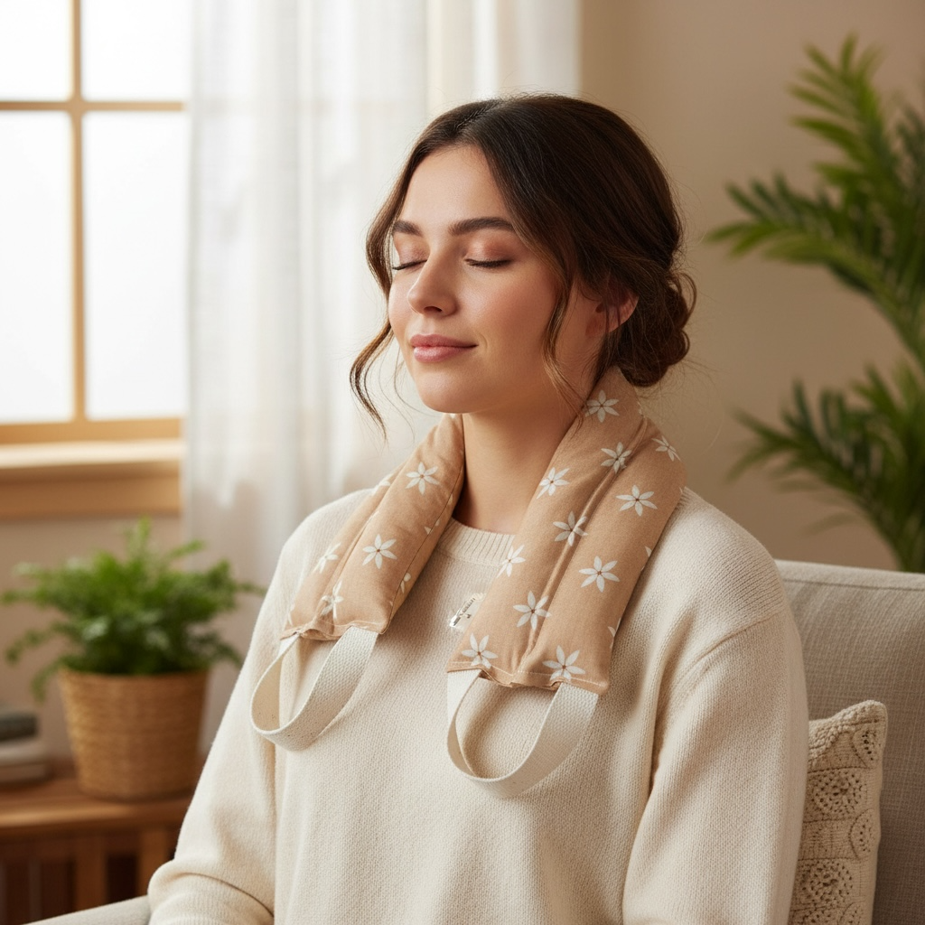 Neck Wrap - Batik in Taupe