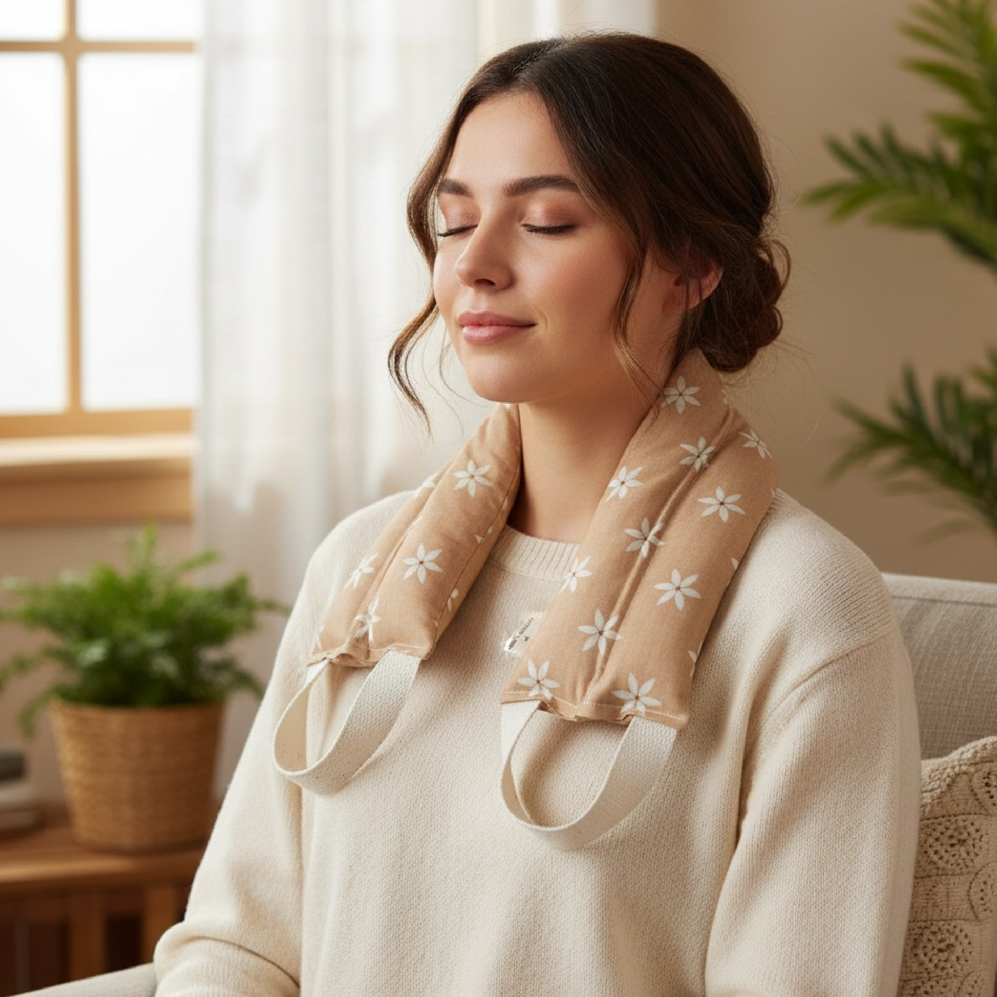 Neck Wrap - Trellis in Sage