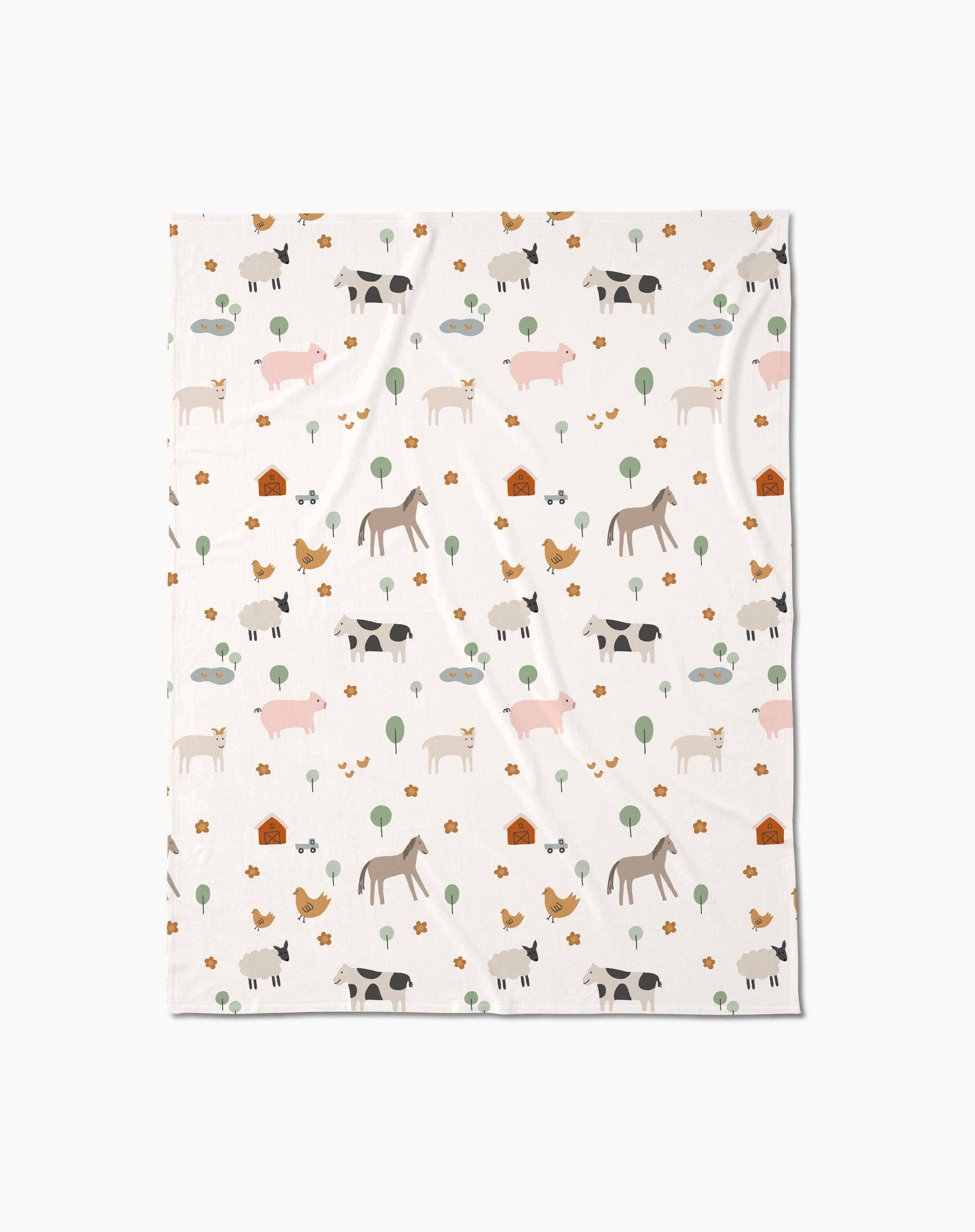 Light Farm Animals Butter Blanket