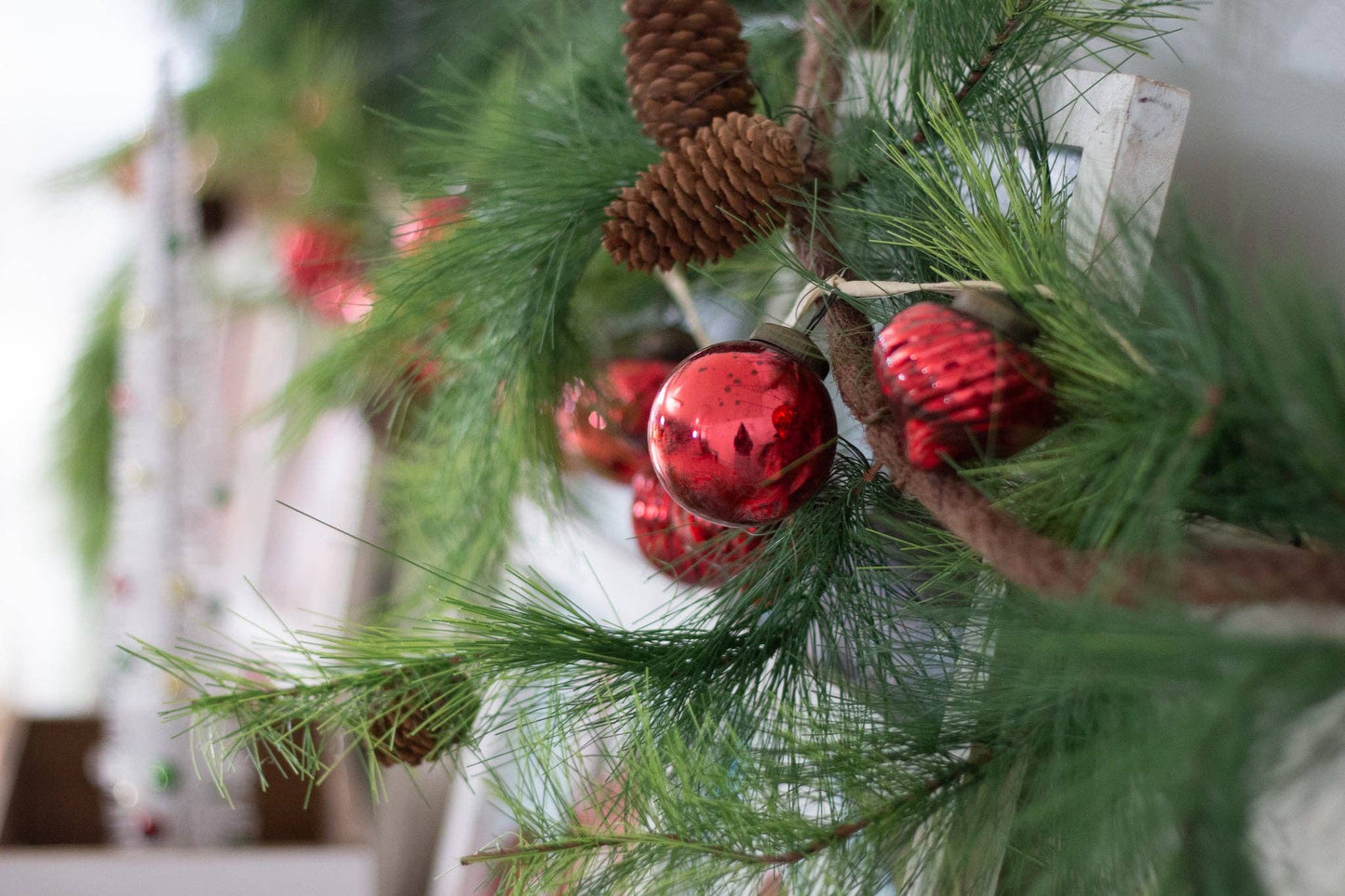 Garland - Red Mercury Glass Ornament