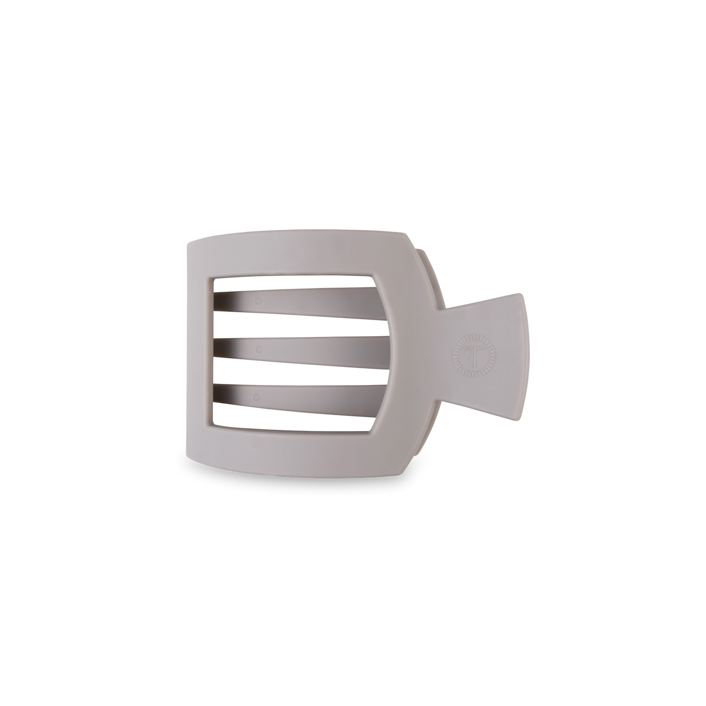 Square Flat Hair Clip | Small | Silver Flames