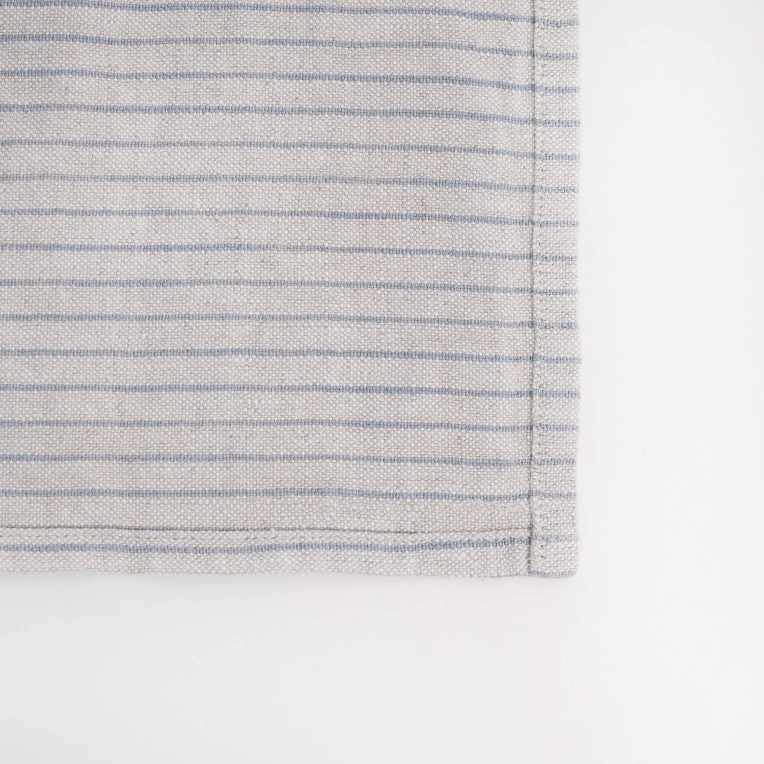 Grey Blue Pinstripe Rustic Linen Napkins Set of 2