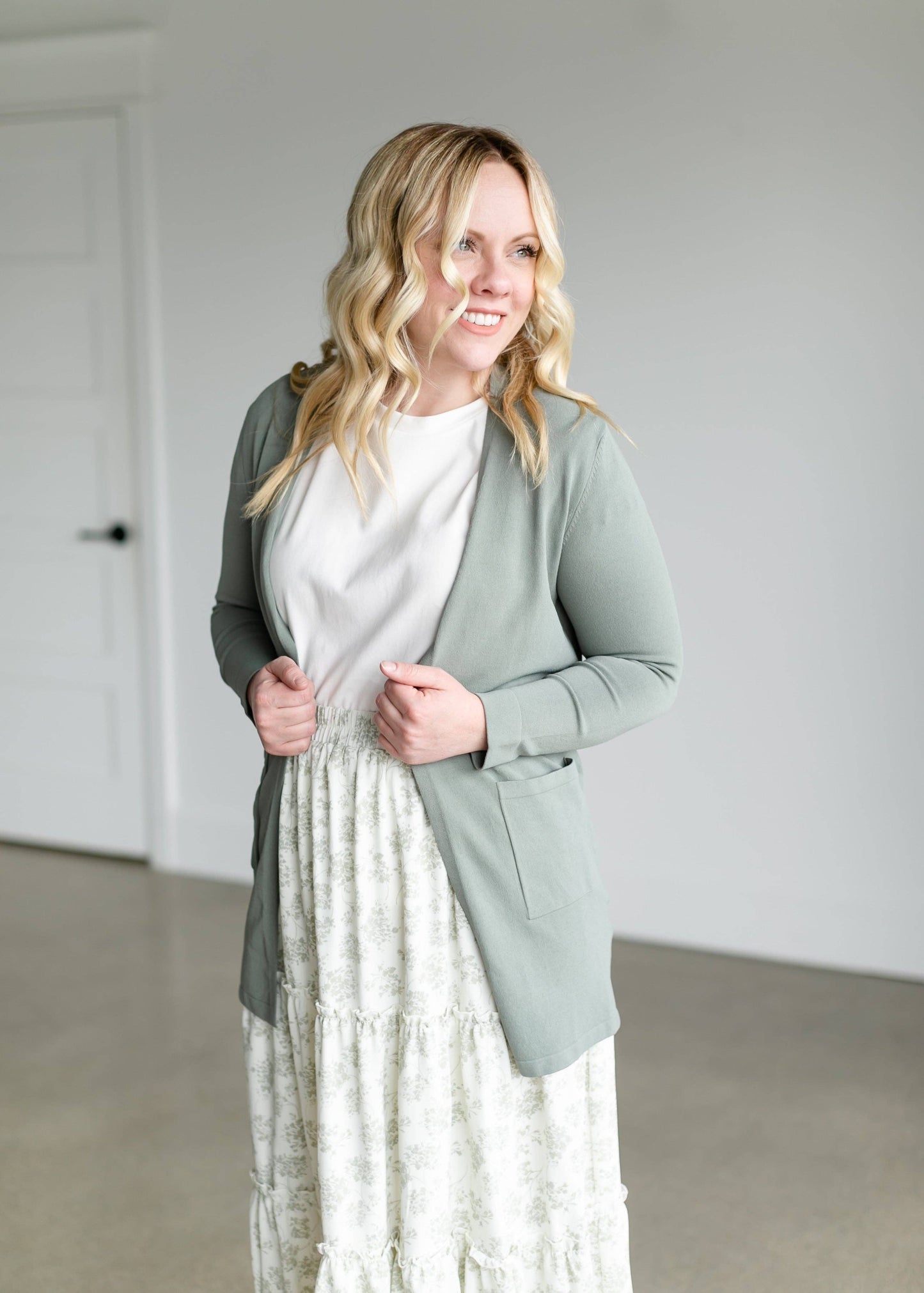 Cally Open Front Cardigan