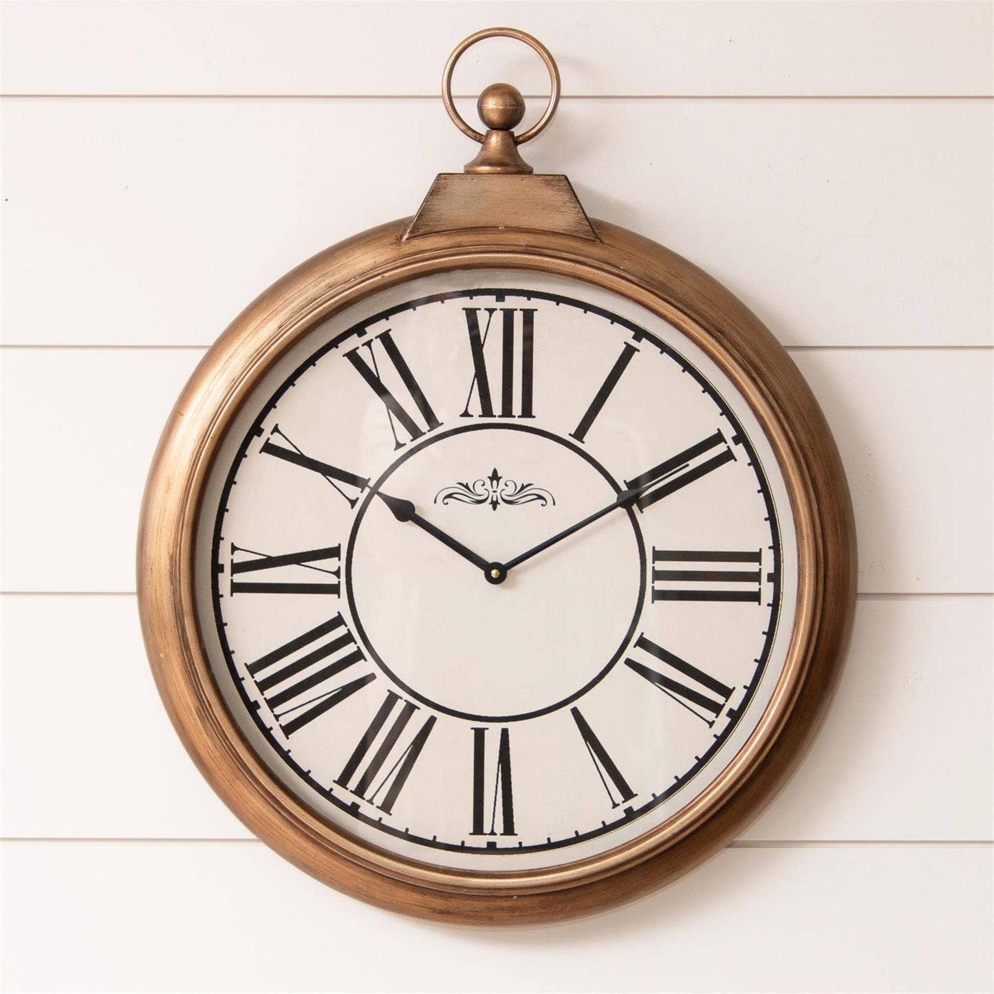 Brass Pocket Watch Wall Clock