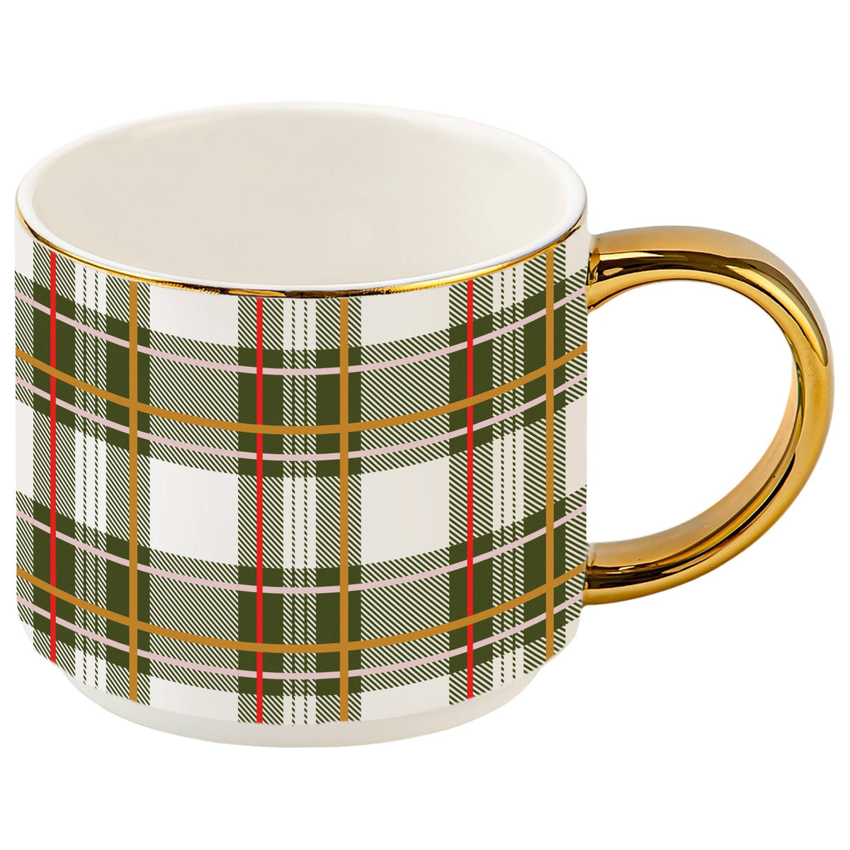 Green Plaid Coffee Mug