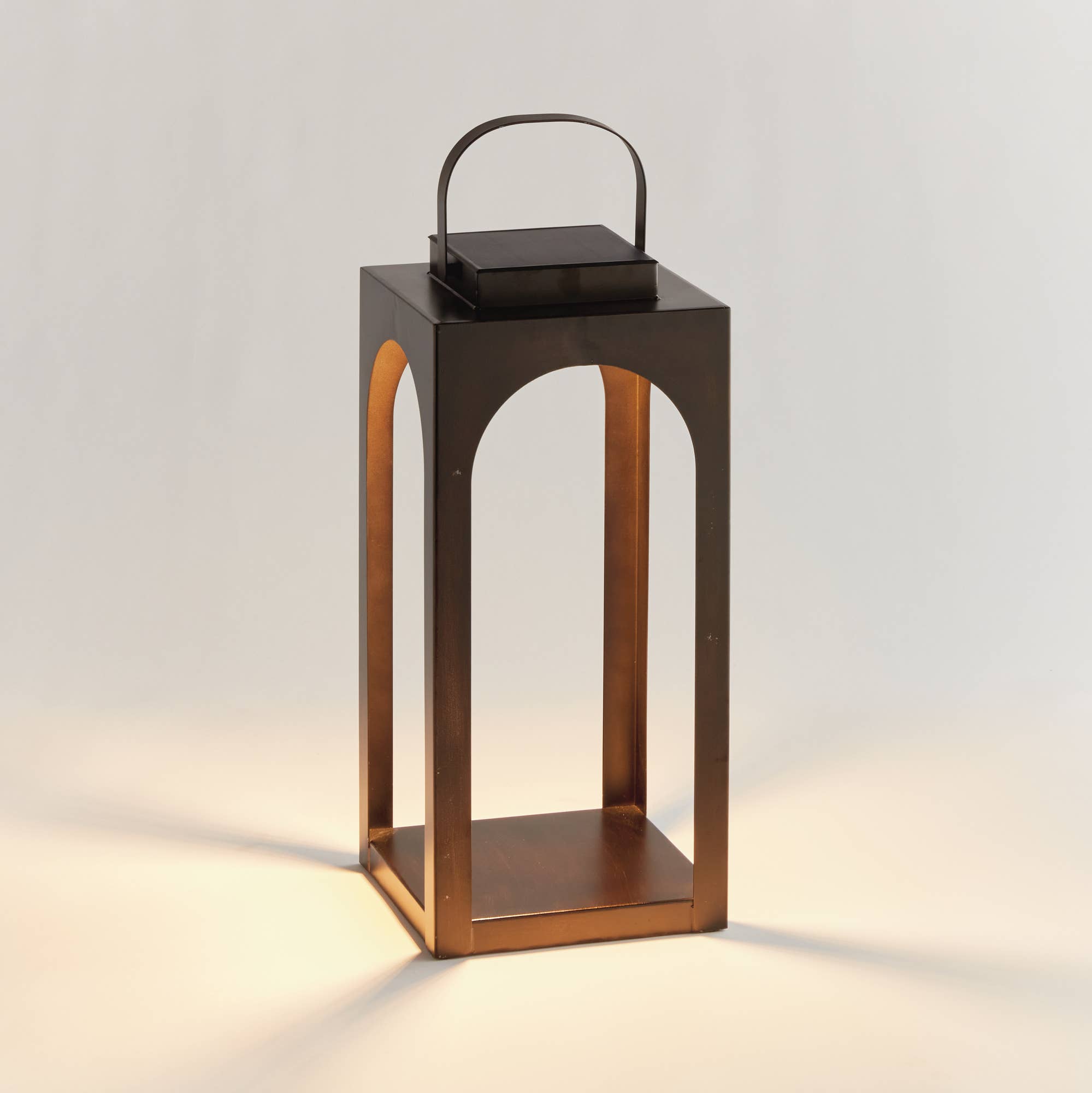 Brooks Cordless Solar Lantern 18", Bronze