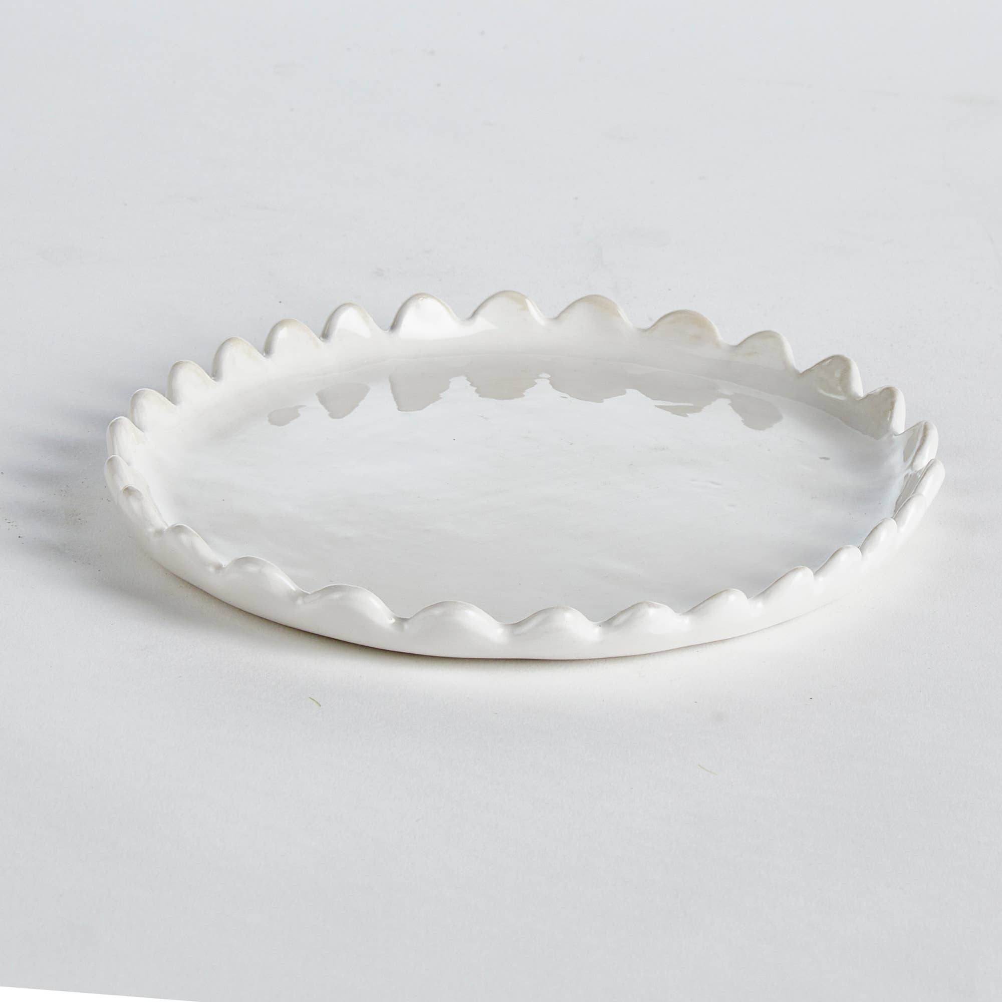 Maddie Oval Tray, White