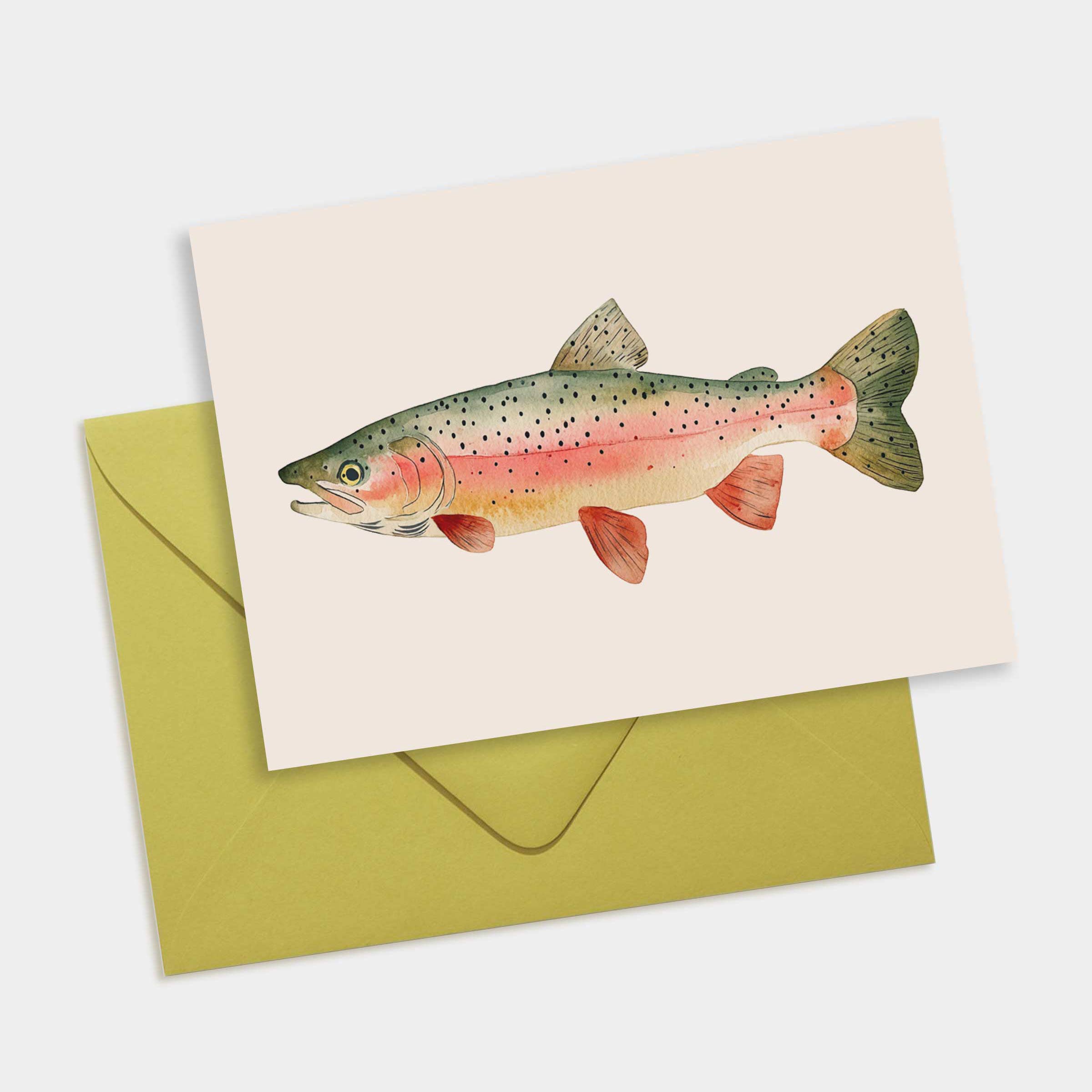 Rainbow Trout - Single Sleeved Note Card