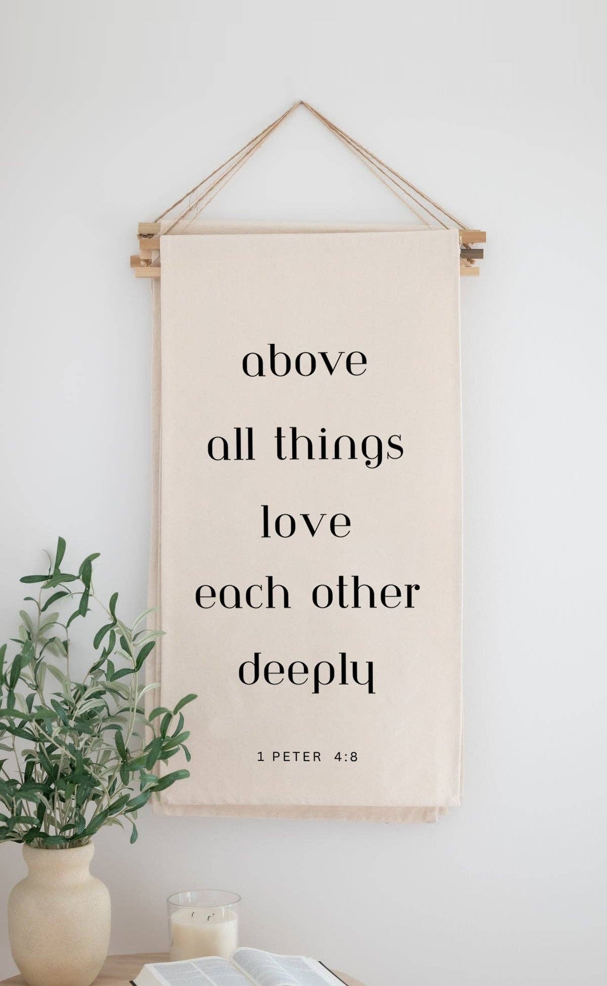 above all things love each other deeply | banner