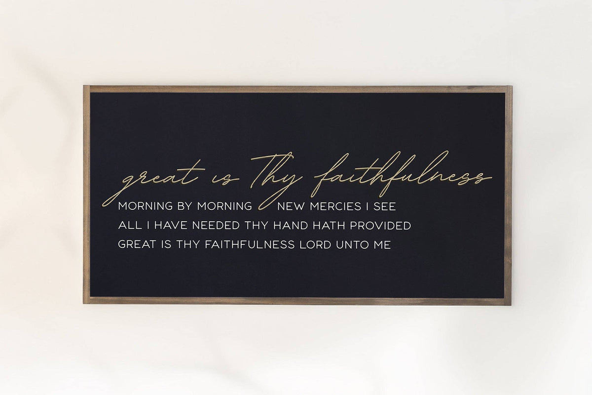 Great Is Thy Faithfulness | Wooden Cutout