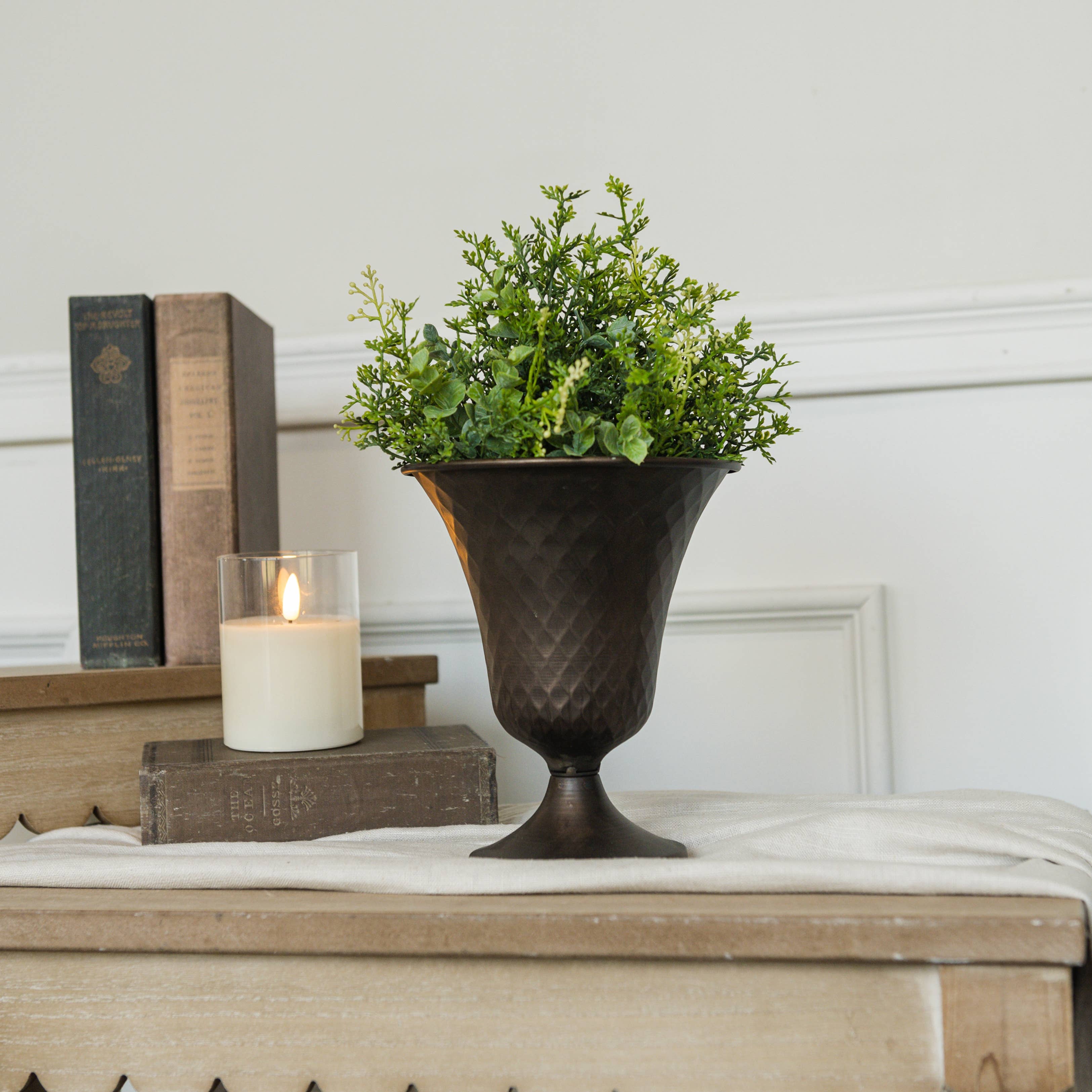 7.5" FLARED BRONZE VASE