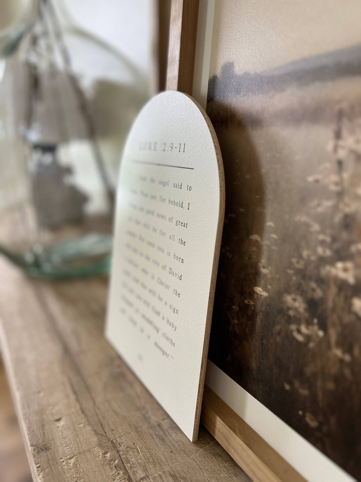 Luke 2 Book Page, Arch | Christmas Decor: Without Frame / Small