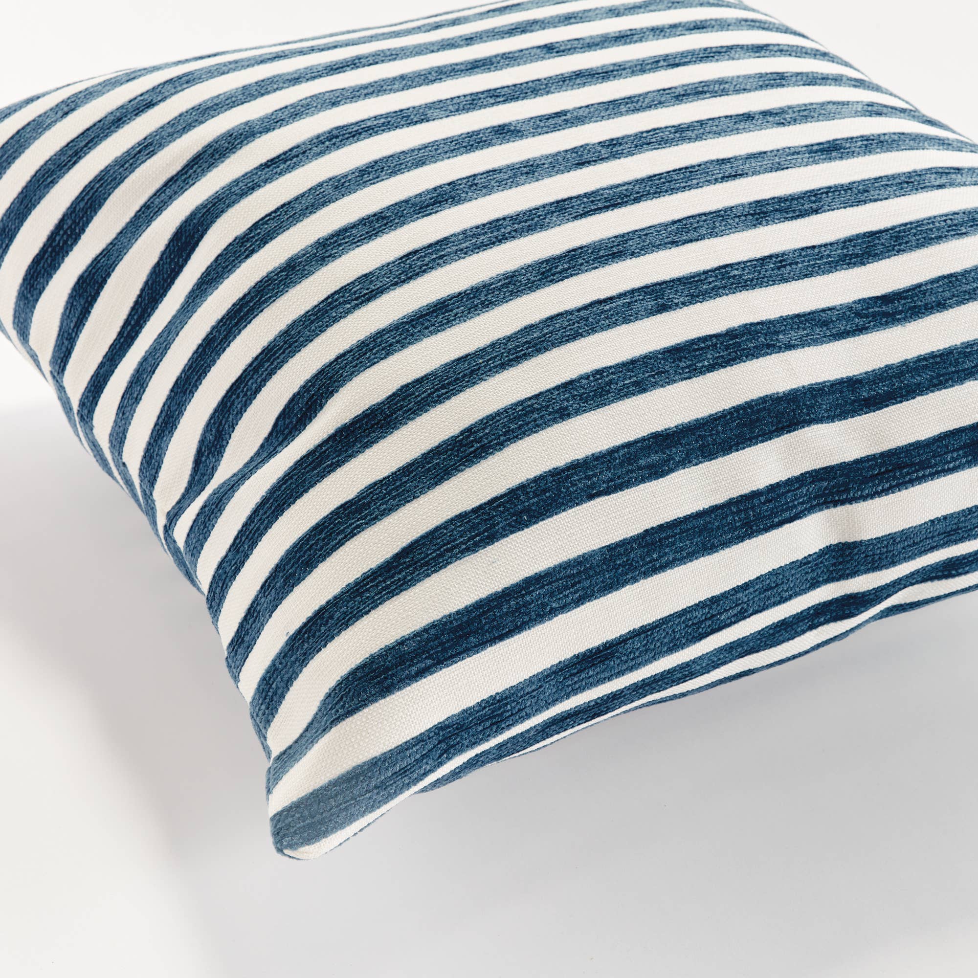 Gideon Square Indoor-Outdoor Pillow 24", Navy Blue