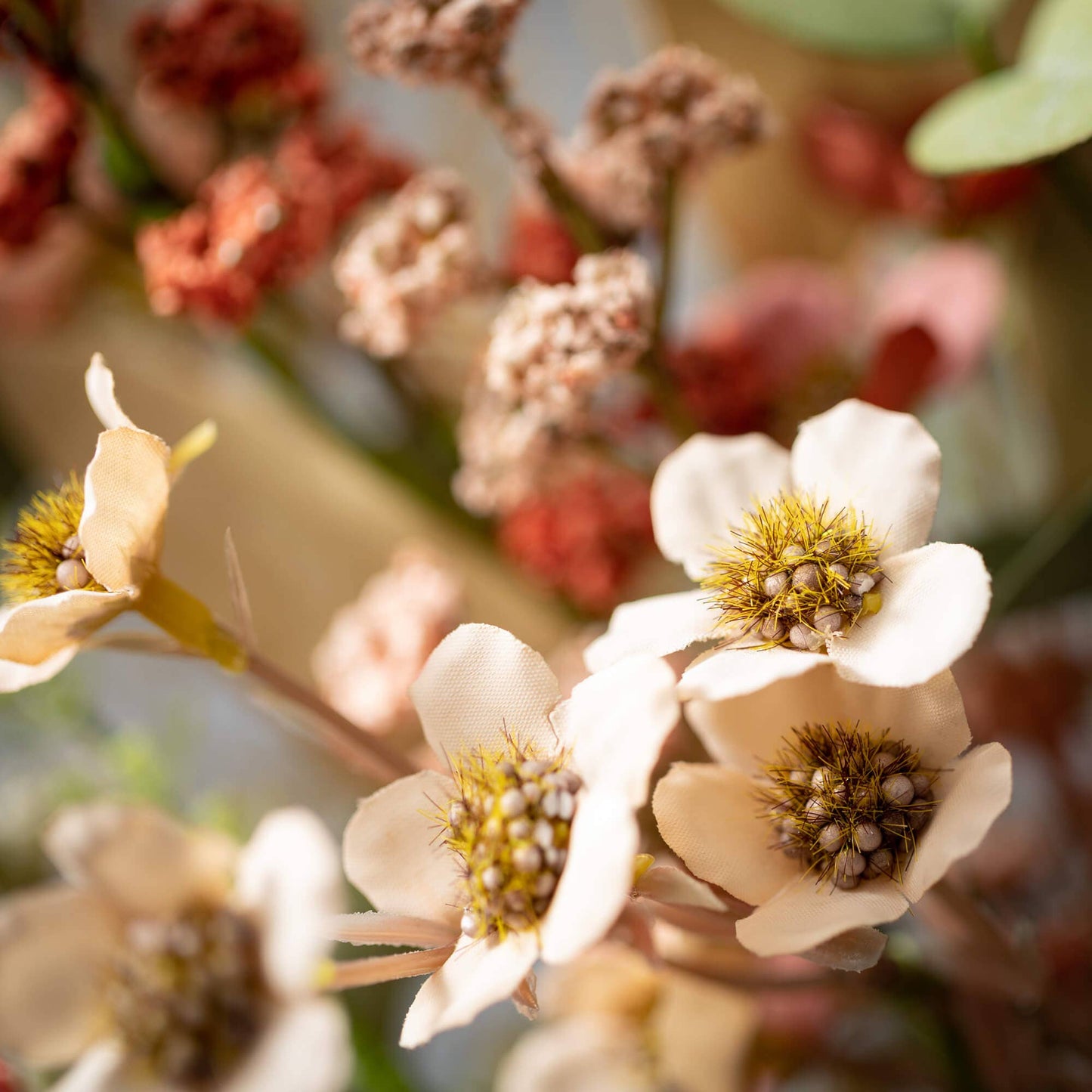 RUST FLOWER EUCALYPTUS WREATH