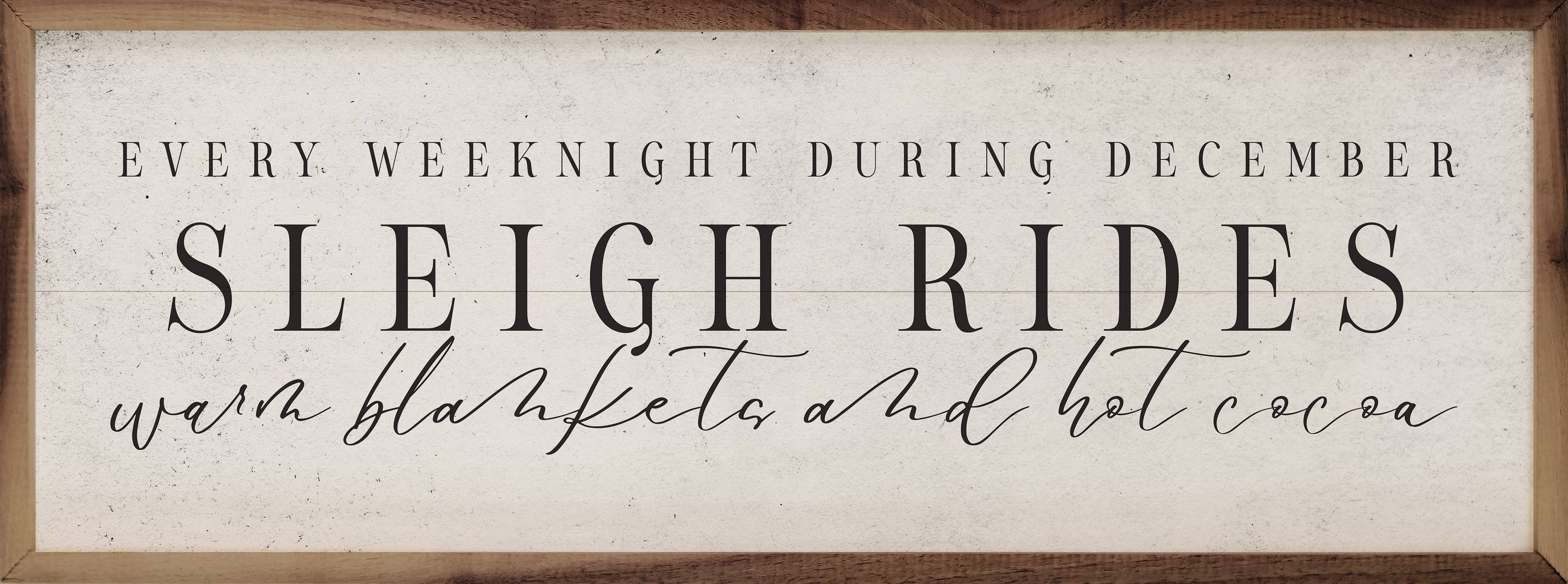 During December Sleigh Rides White