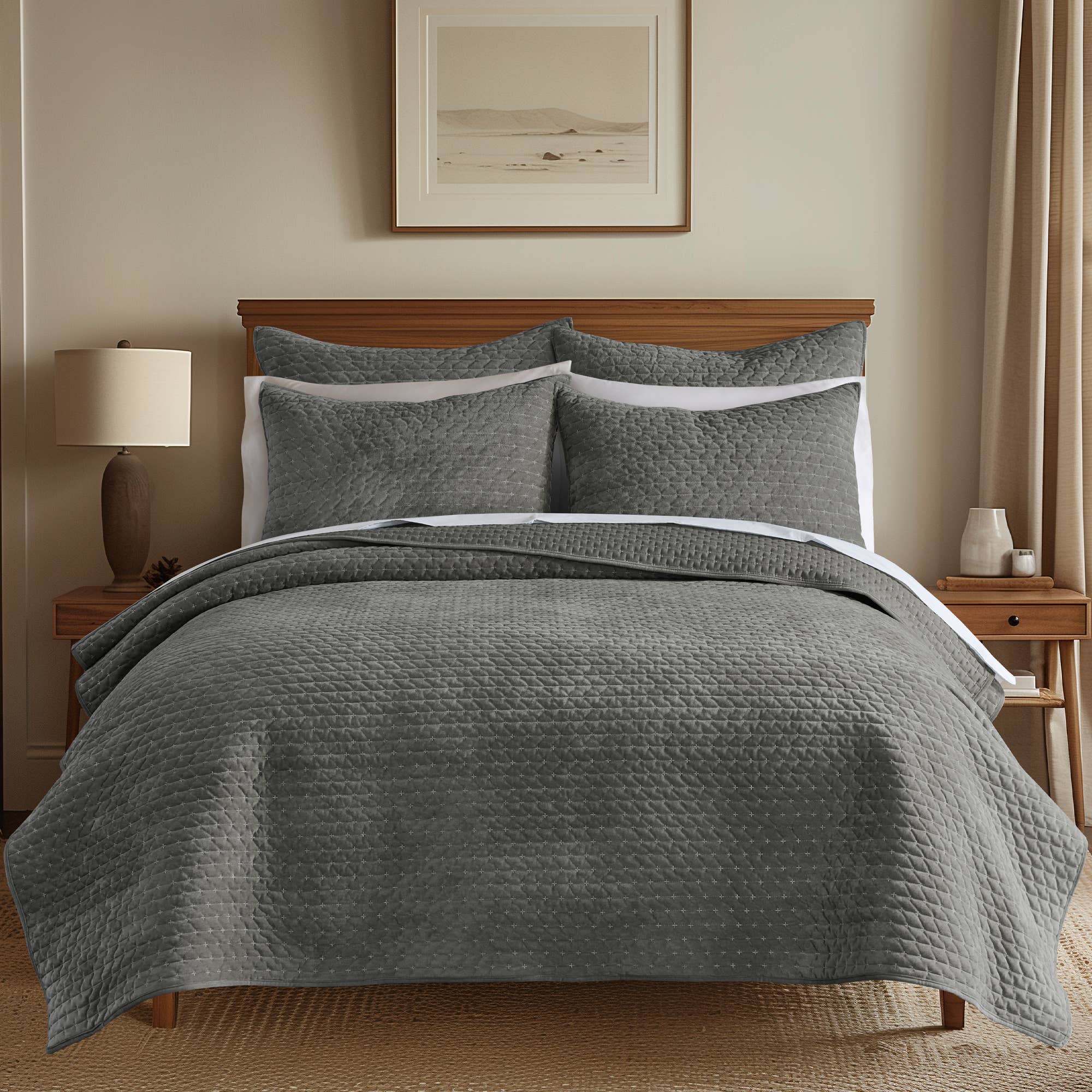 Velvet Stitch Quilt Set