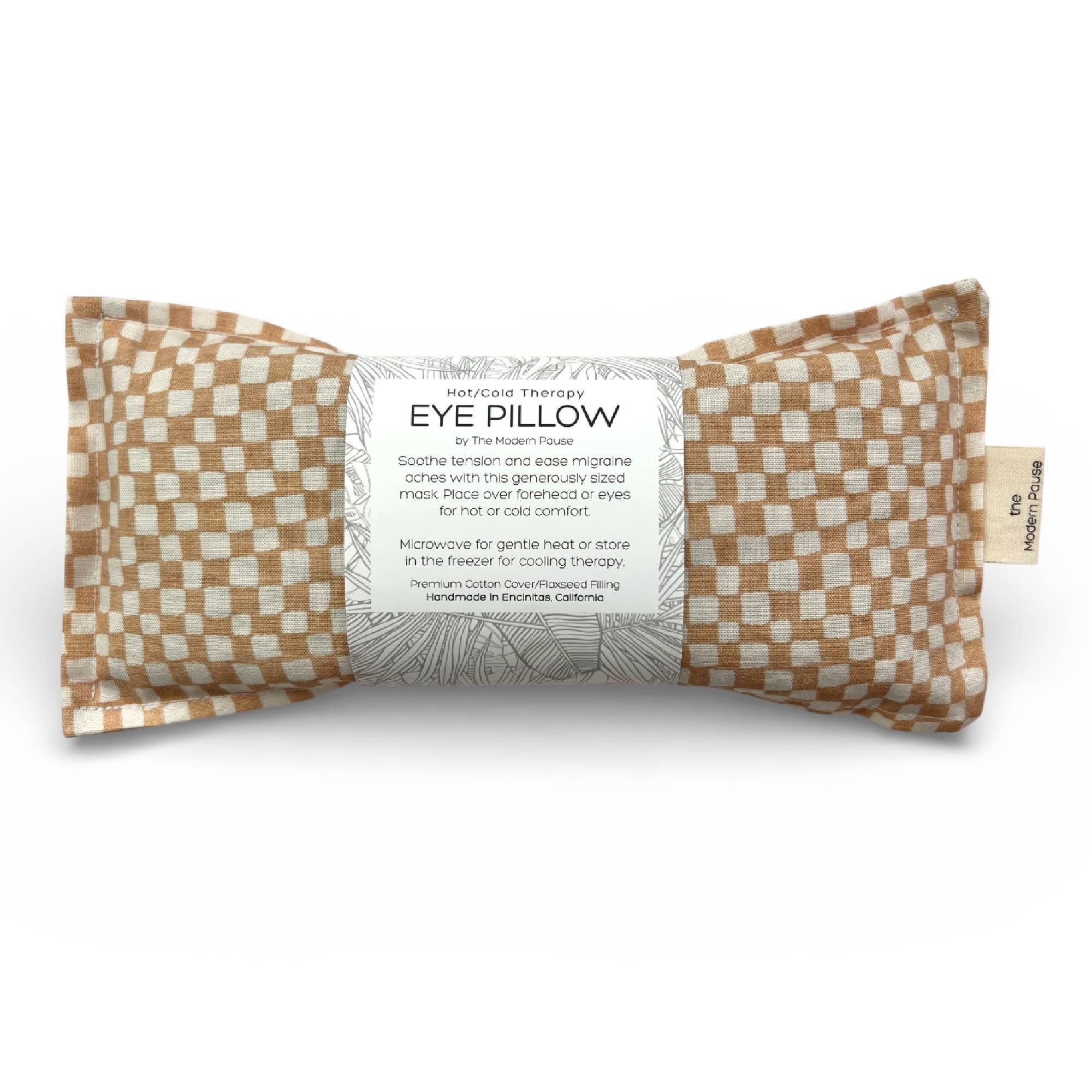 Eye Pillow - Checkers in Clay
