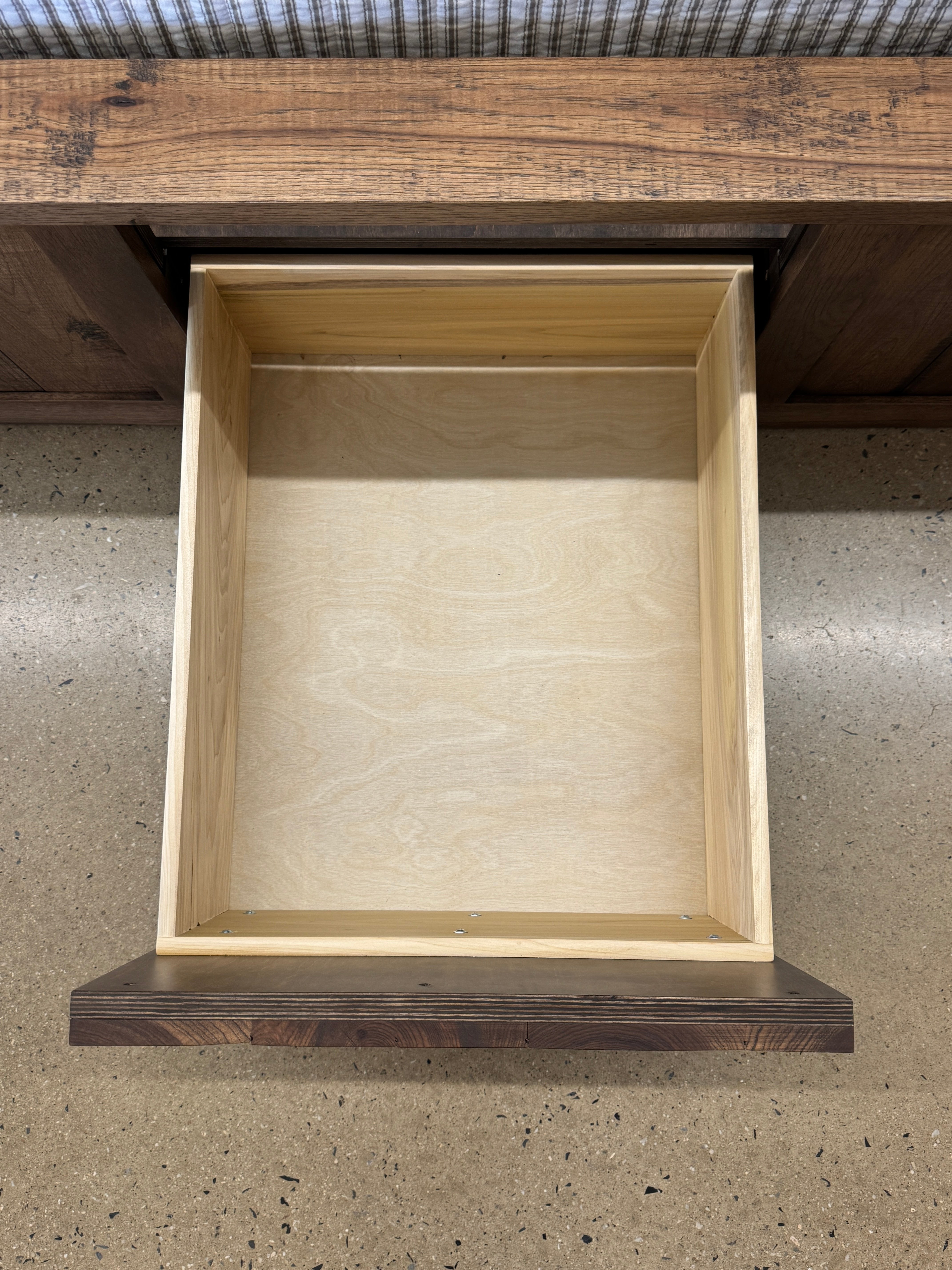 Rustic Hickory - Barn Door Bookcase Bed