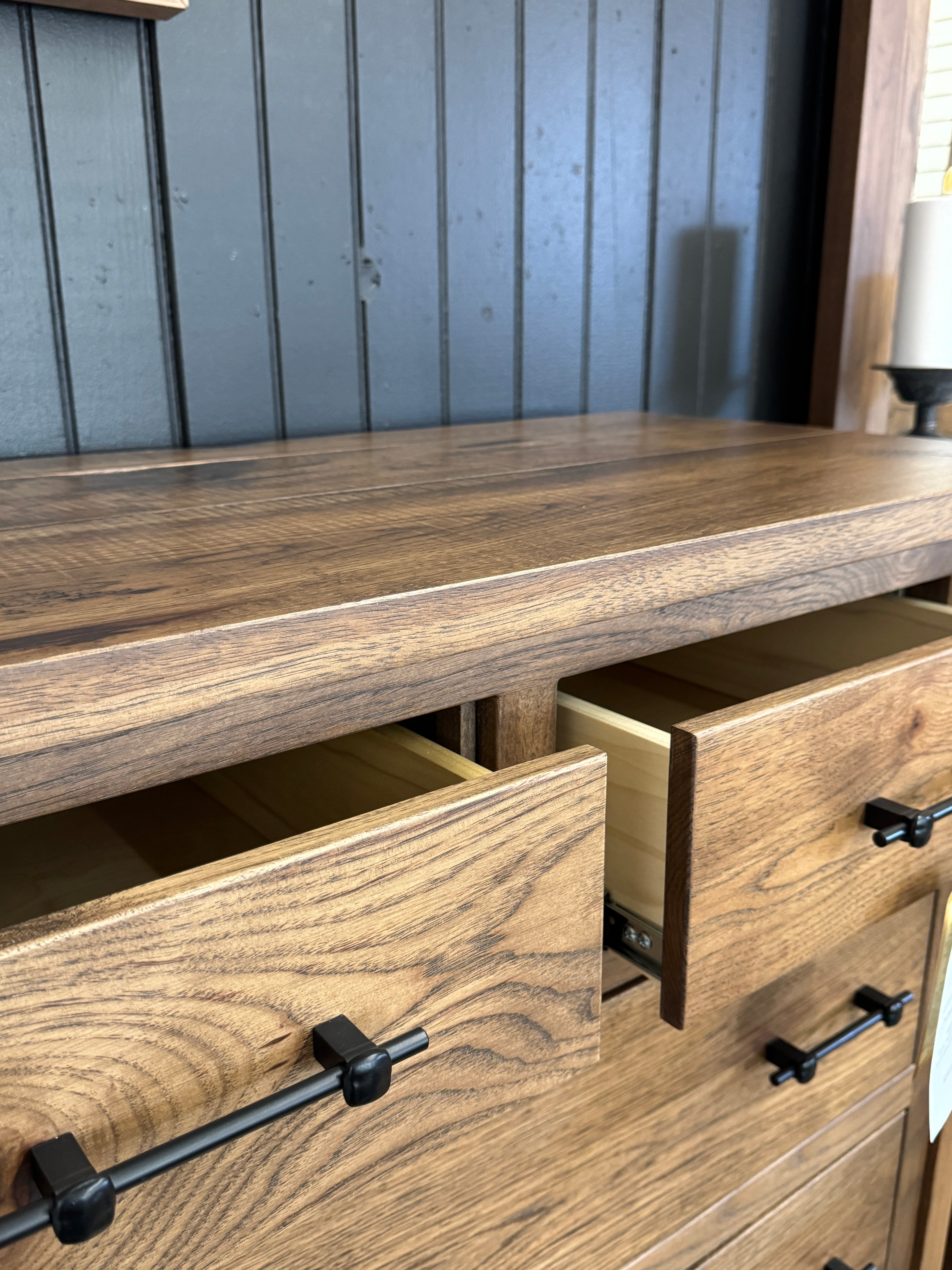 Rustic Hickory - Barn Floor Top 6 Drawer Chest