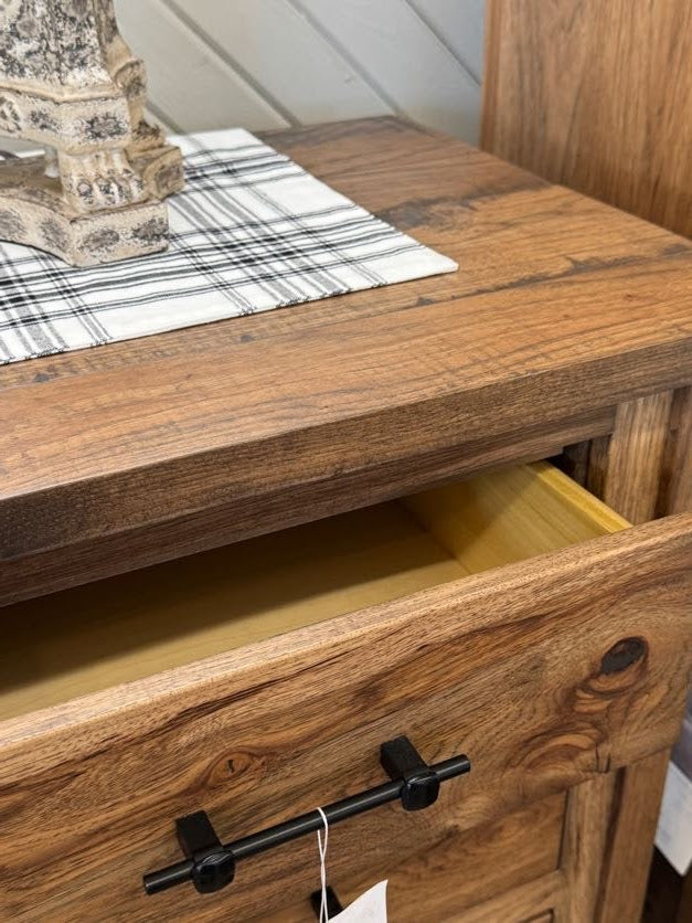 Rustic Hickory - Barn Floor Top Nightstand