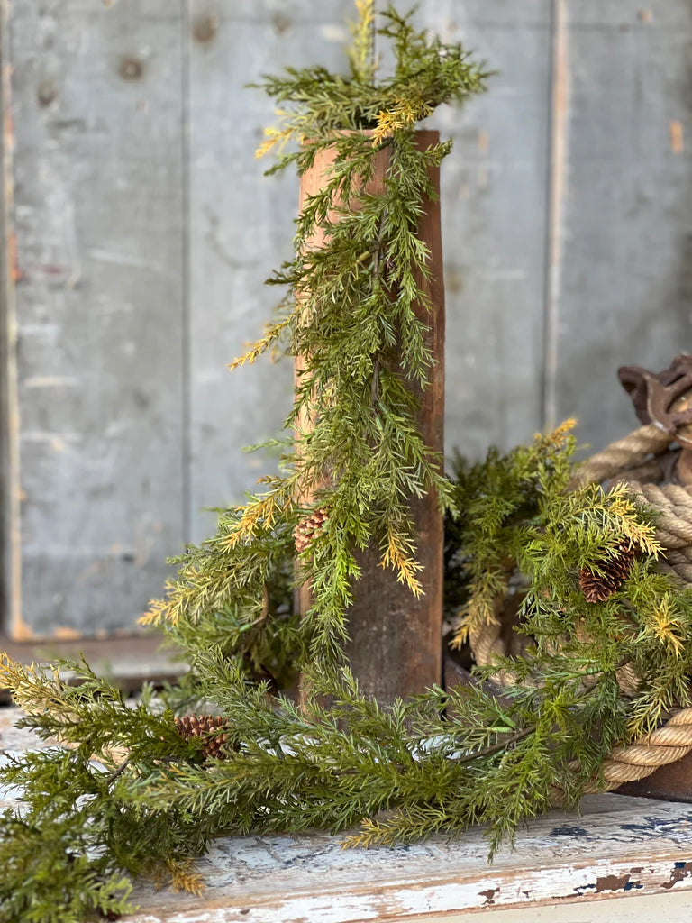 Prickly Pine Garland | Moss | 6'